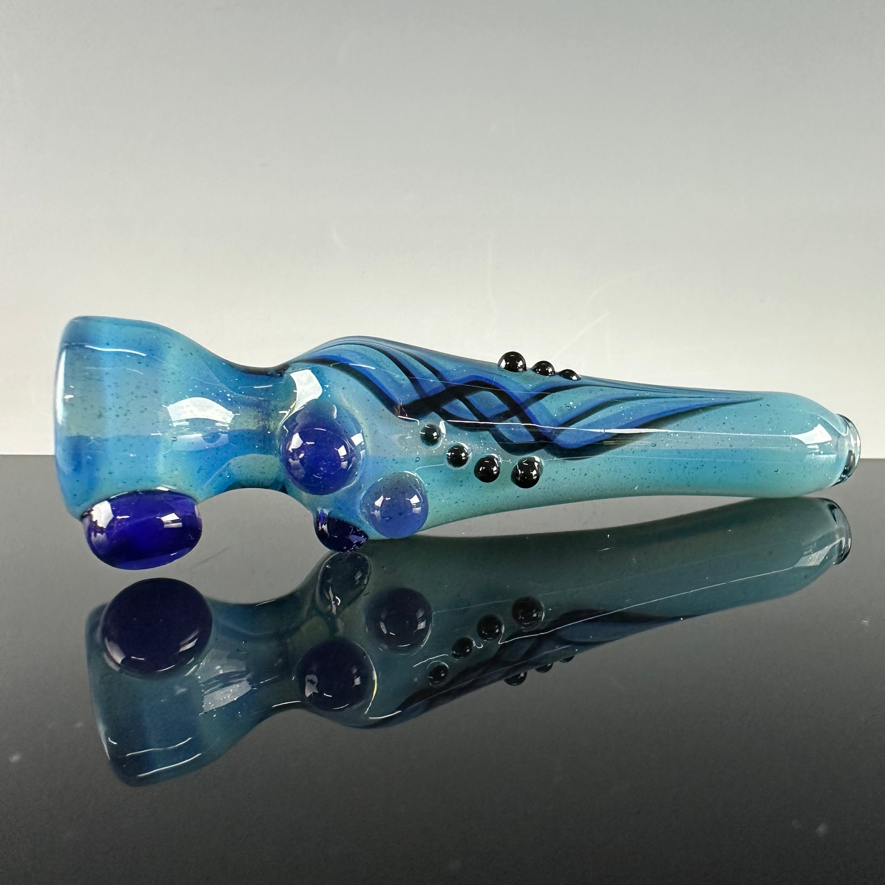 "Blueberry" Pinstripe Onie by Blossom Glass