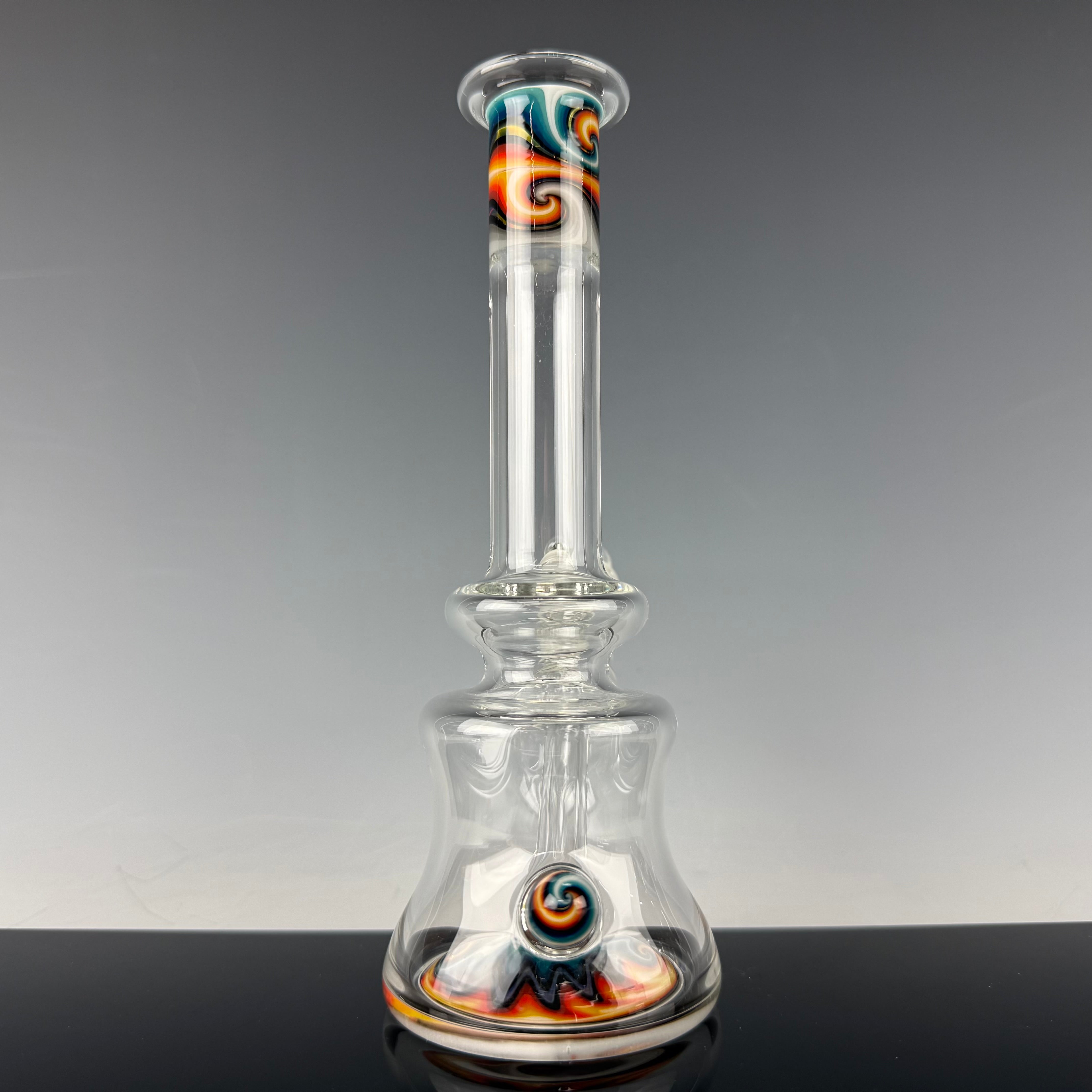 "Fire & Ice" Wig Wag Mini Tube by N3rd Glass