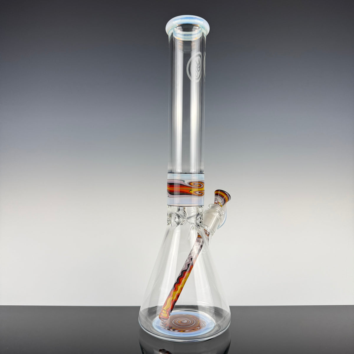 "Ghost" Sectional 16" Wig Wag Beaker by OJ Flame