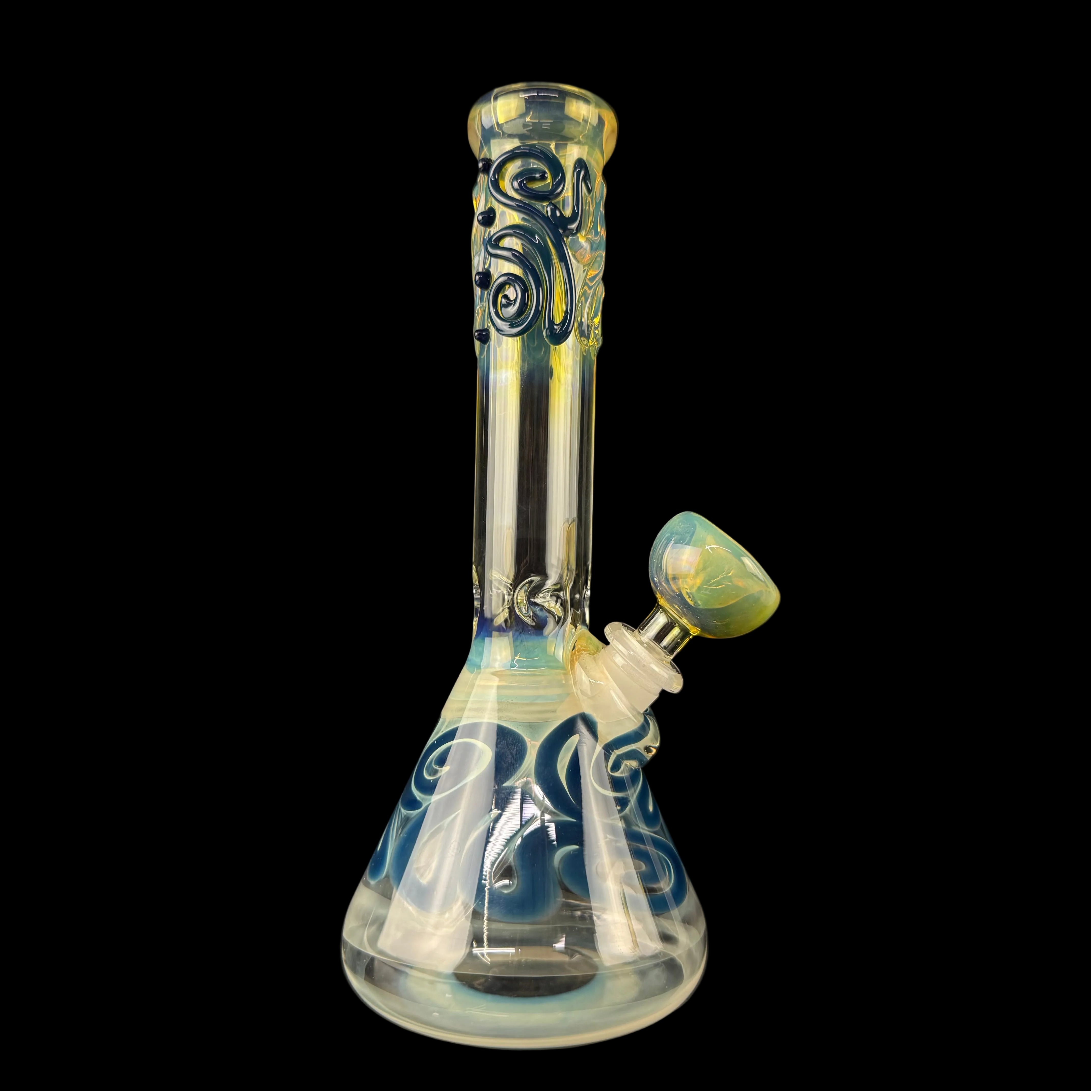 Fume + Color 32mm Beaker Waterpipe by Mary Jane's Glass