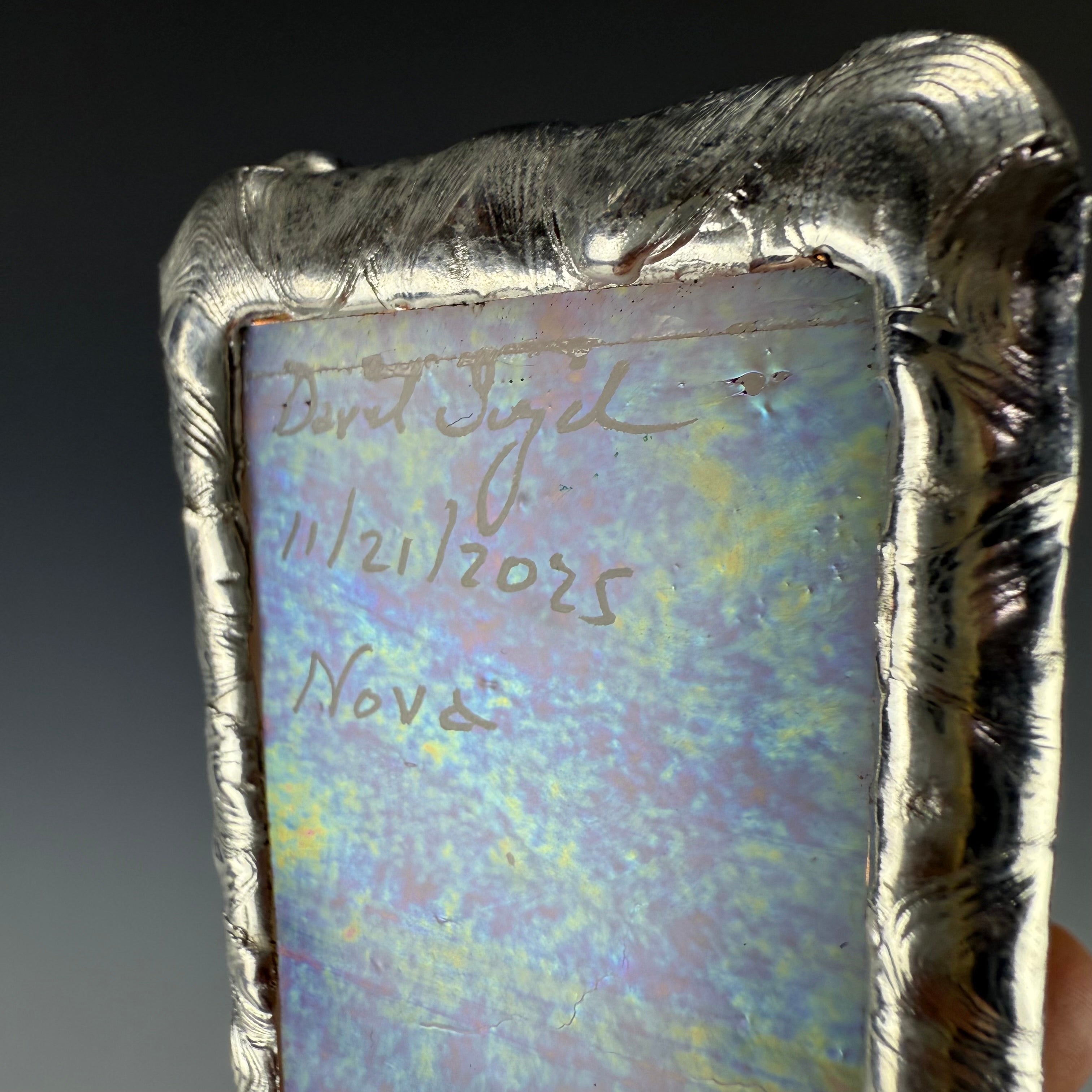 12" "Nova Slim" W/ Dichroic Inlays #2 Kaleidoscope by David L. Sugich