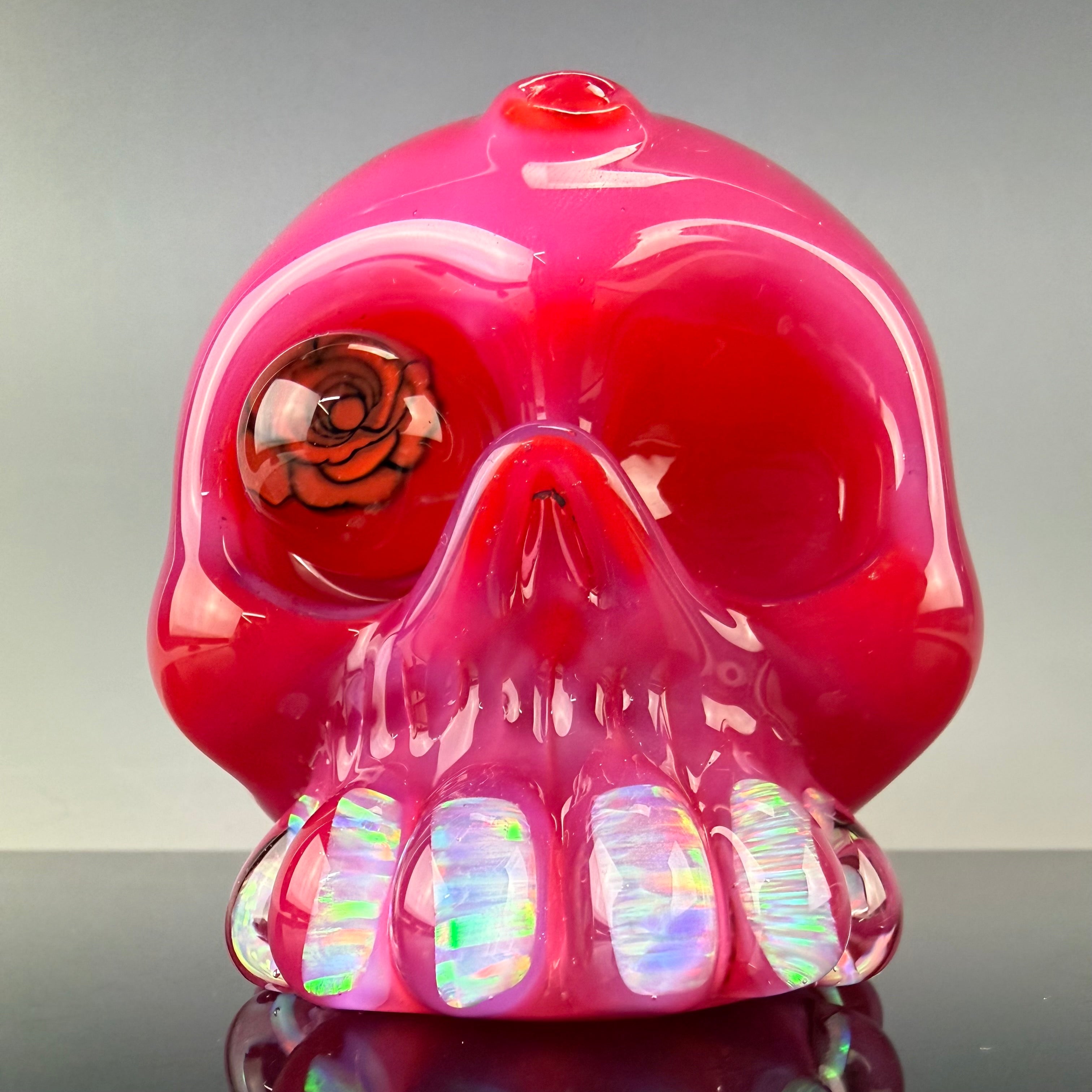 "Pink Slyme over Poppy" Skull Shredder by Carsten Carlile