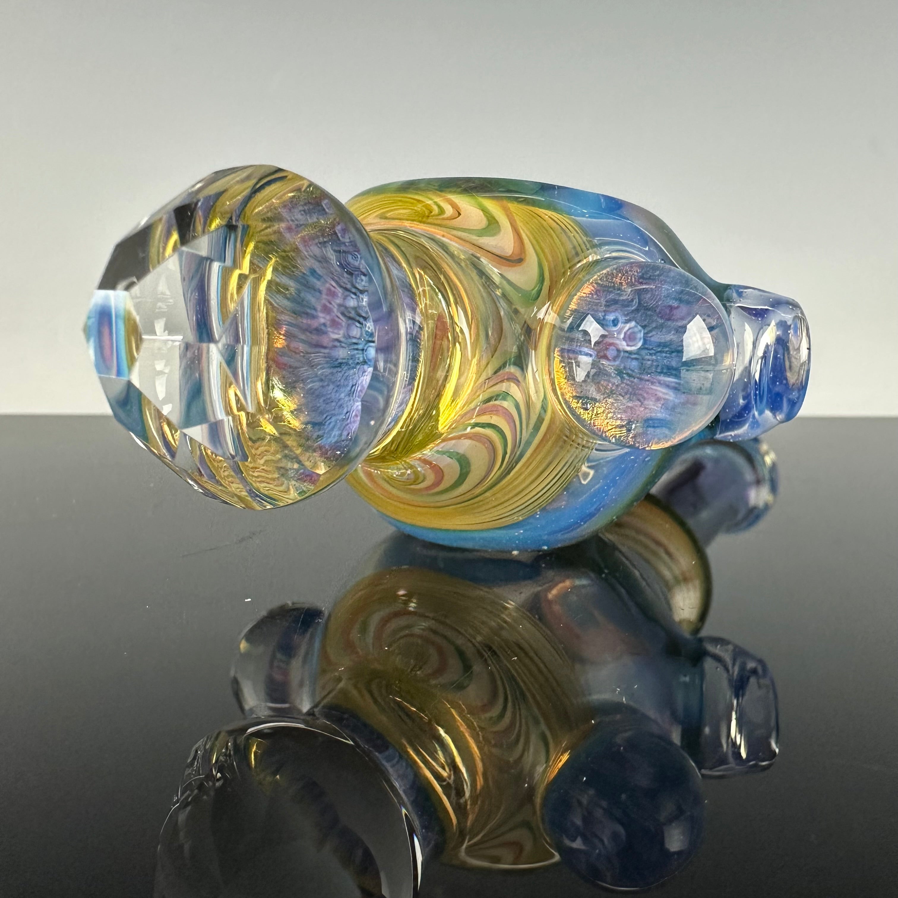 Heady Faceted Colab Handpipe by Gabe Mack X Oats Glass X Fractal Faceting