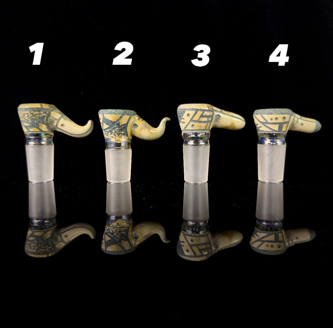 18mm Hand Carved 4 Hole Slide by Corey Clark