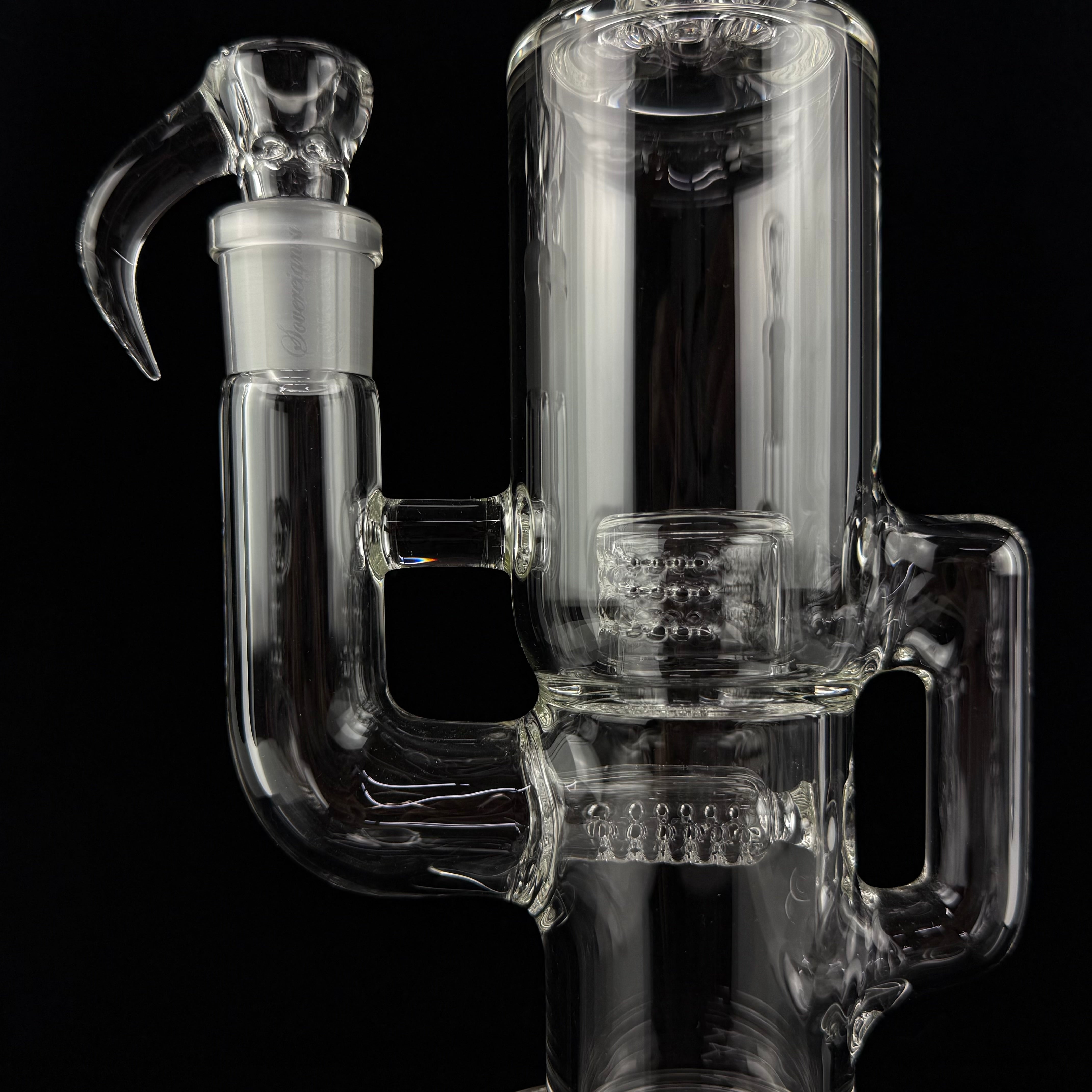 Capcycler - Stemline 16mm 6 Cut DownGrid to Front Facing GridCap + Splash Guard by Sovereignty Glass