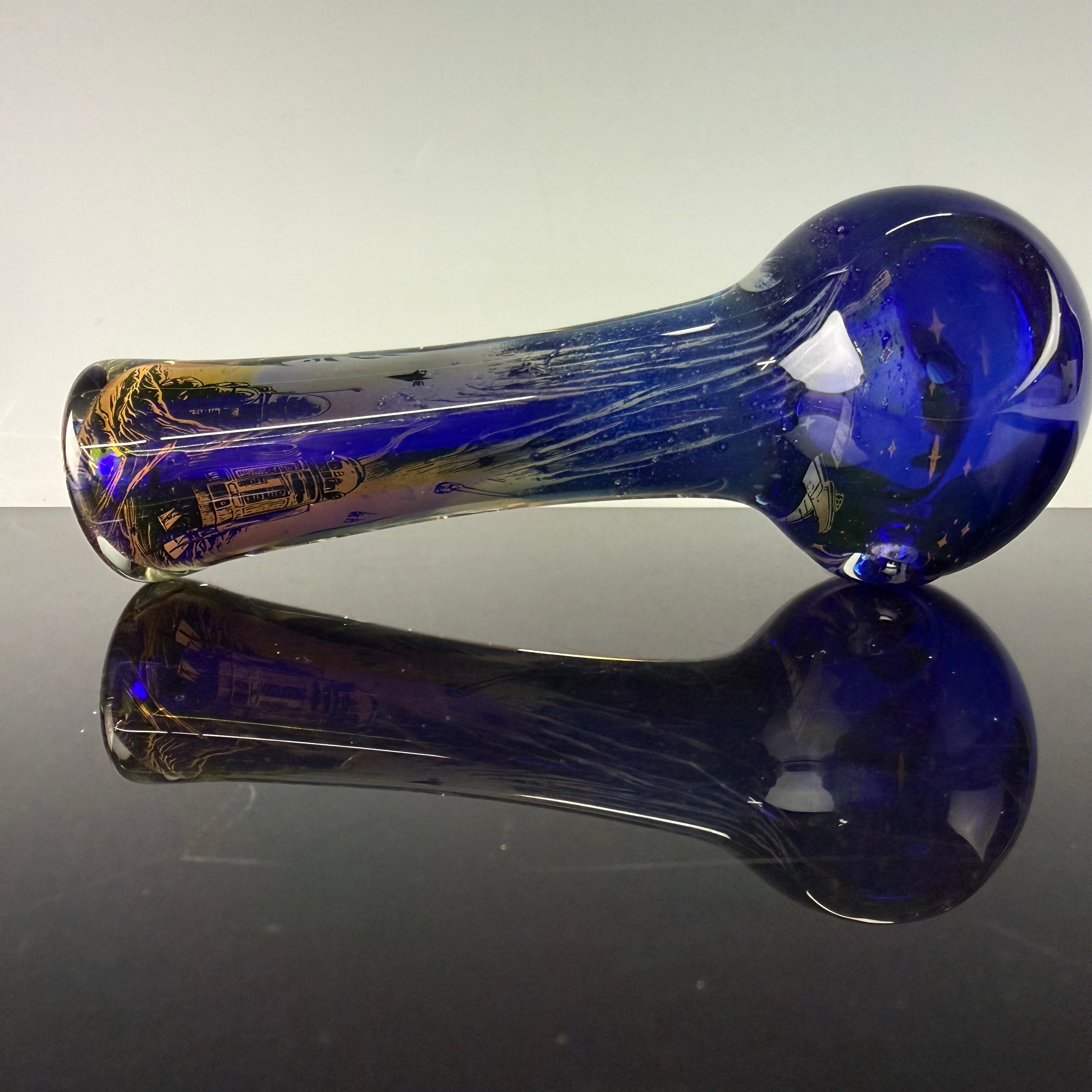 "Yoda" Laser Etched Handpipe by Elevator Glass