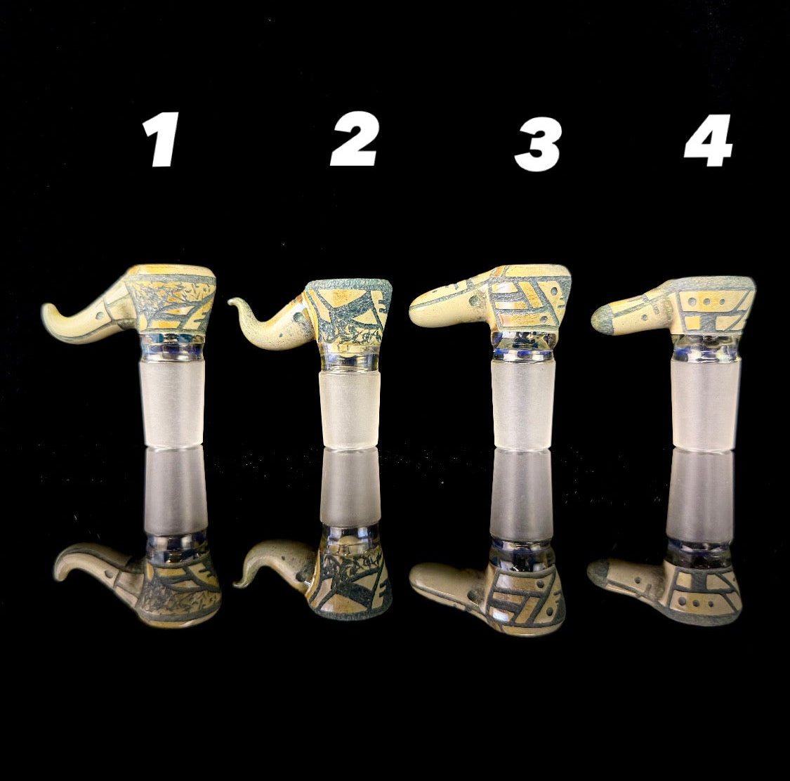18mm Hand Carved 4 Hole Slide by Corey Clark