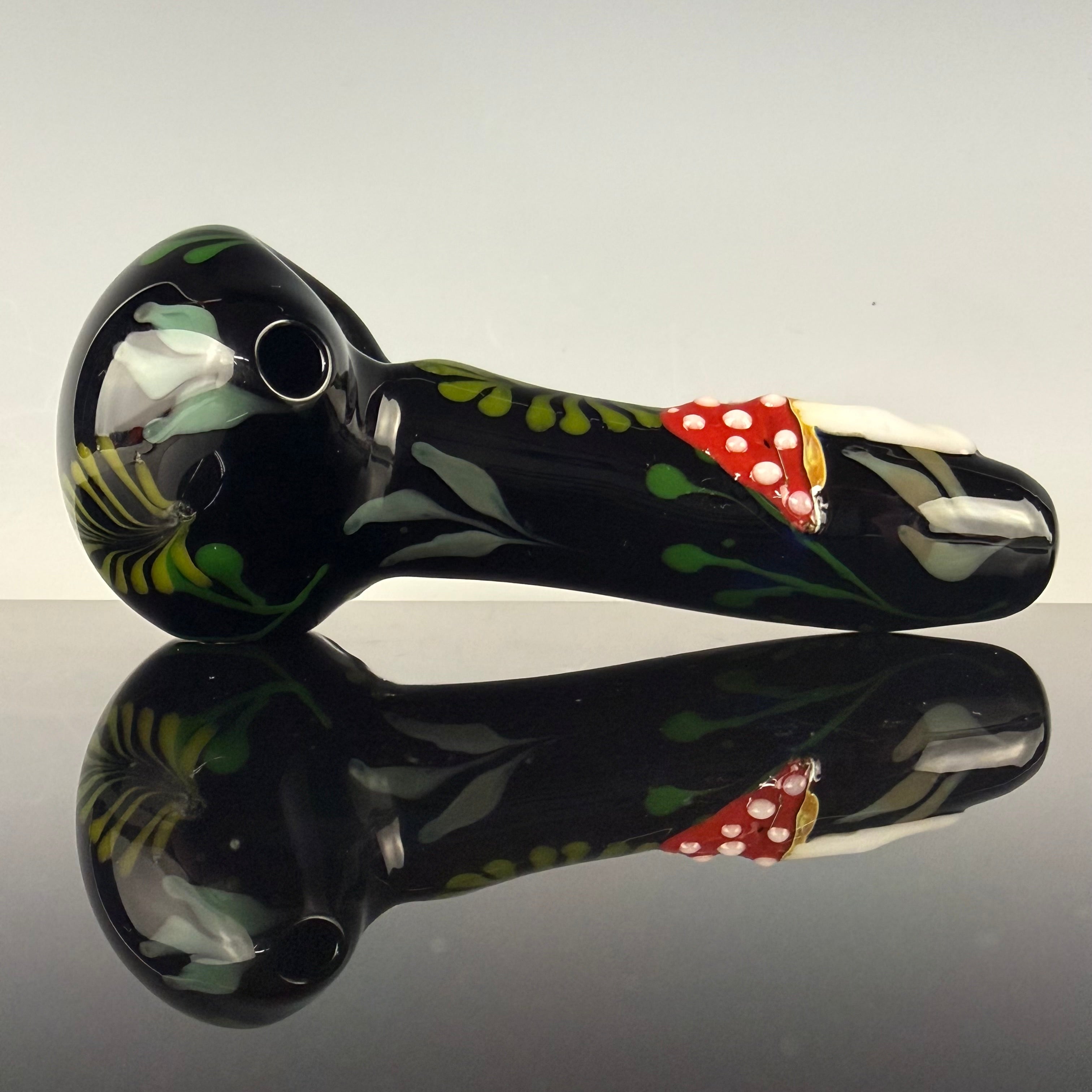 "Fungus & Fern" Spoon #4 by Sarita Glass