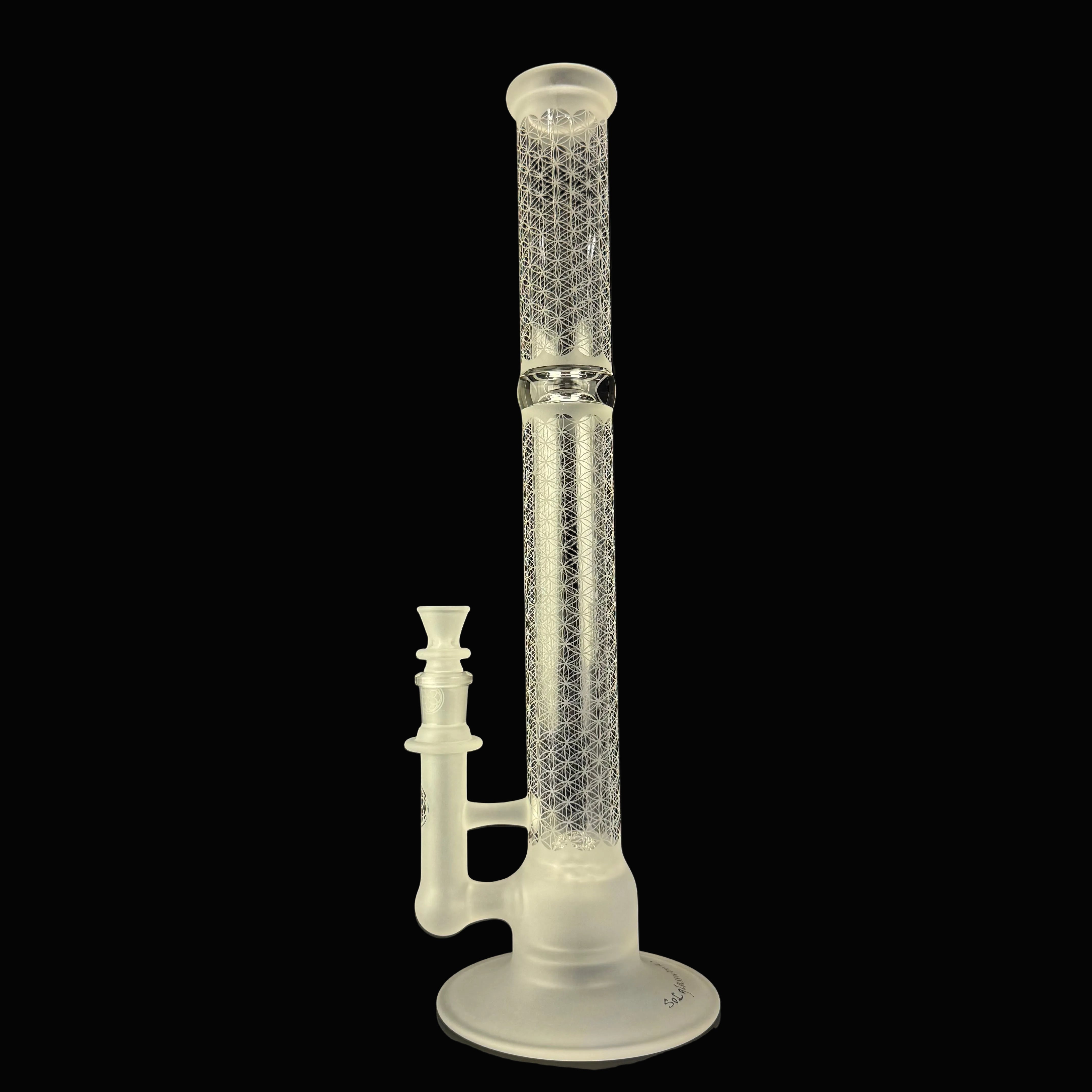 SOL-45 "Sacred G Etched" Lace Sphere by SOL Glassworks