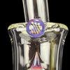 PA "Amber Purple" Fixed Stem 180 to Mini Grid Dome W/ Millie, Bent Neck by Sovereignty Glass