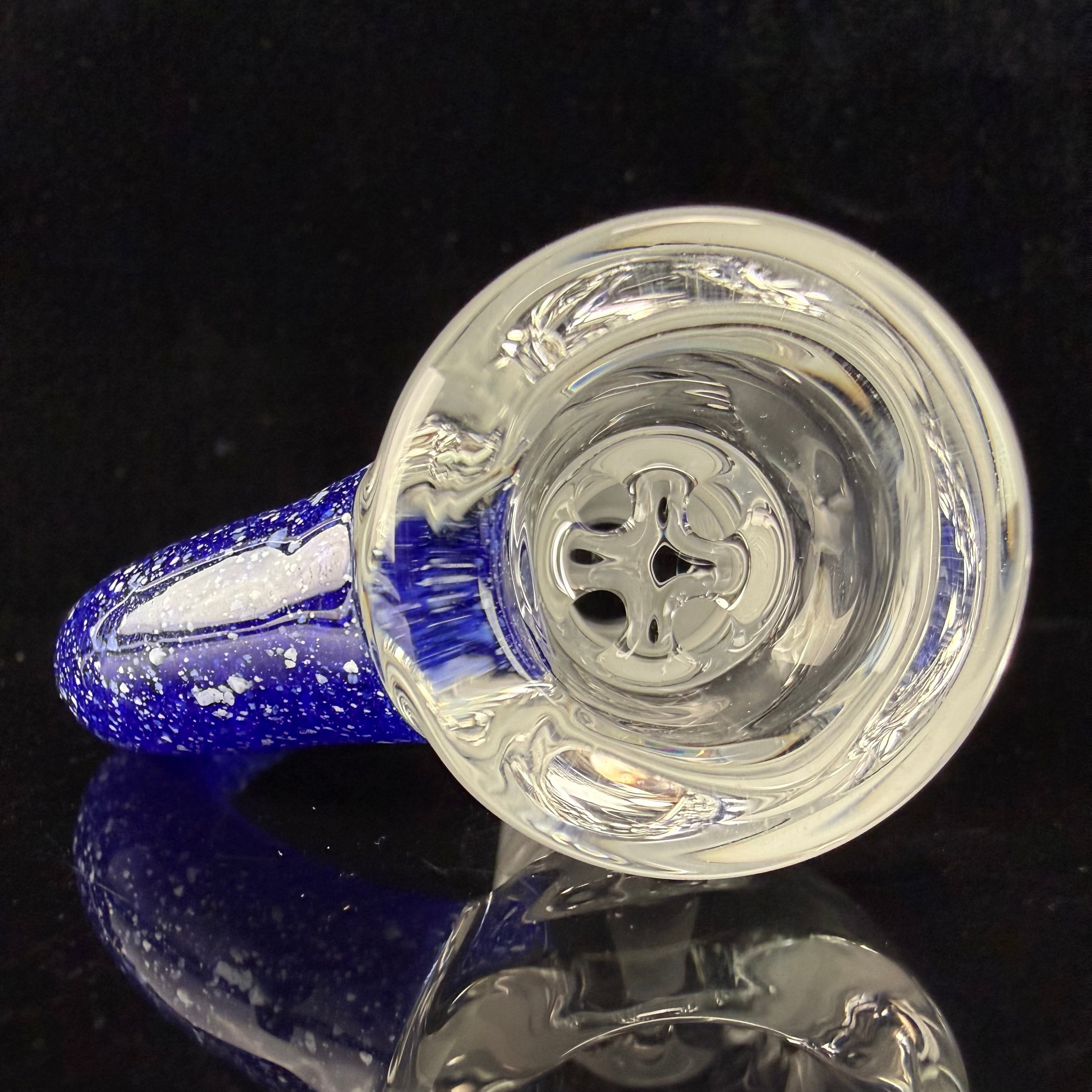 Partial Accent "Blue Blizzard" 18mm Slide by Sovereignty Glass