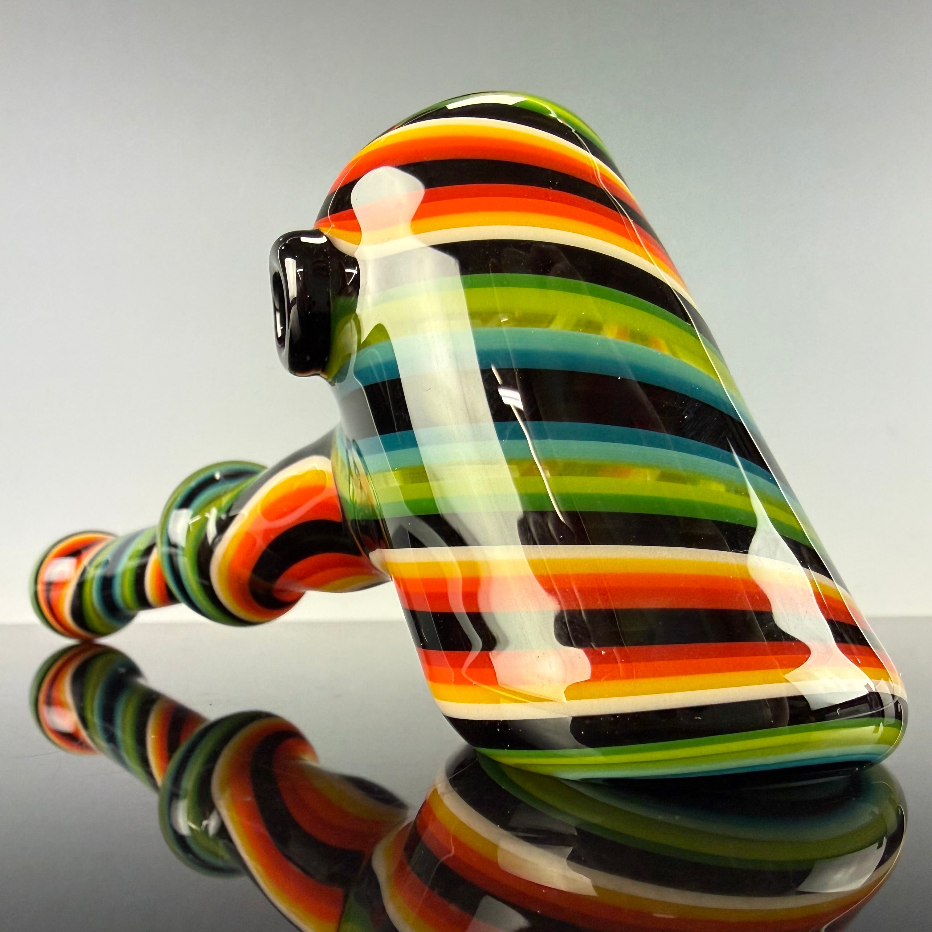 Multicolor Lineworked Hammer by Carsten Carlile