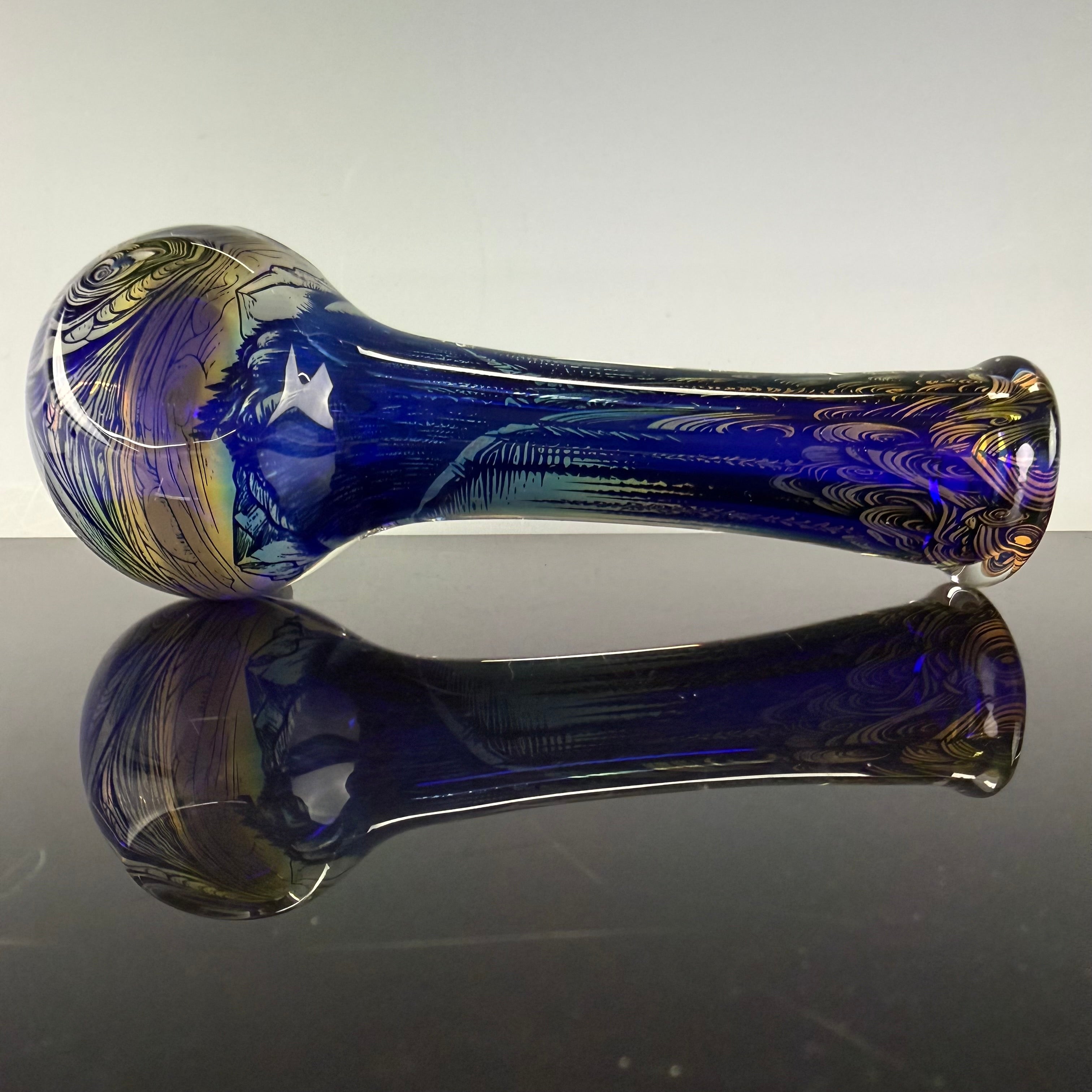 "Tahoe" Laser Etched Handpipe by Elevator Glass