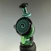 "Aquamarine, Jade, Crushed Opal" Wig Wag/Crushed Opal Carta 2 Disk-Recycler Attachment by Rebel Glass