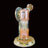 Gold Fumed Pillar Disc Recycler by Leisure Glass