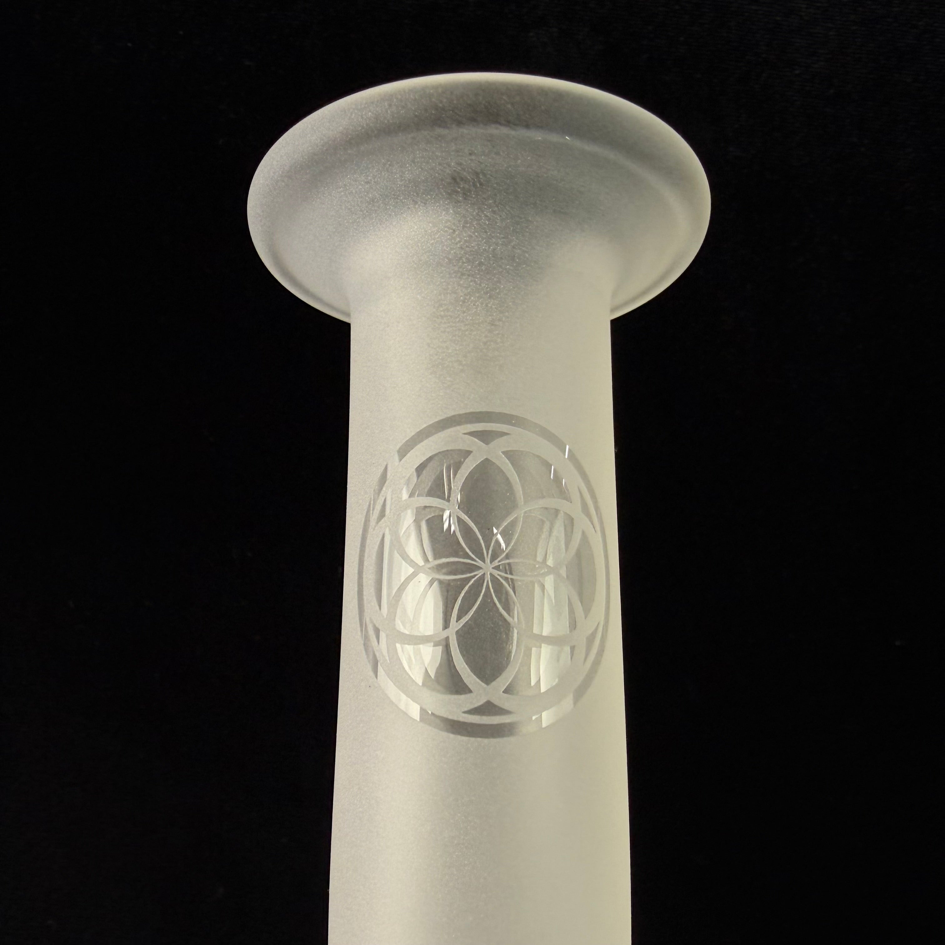 SOL Lace Perc Sherlock Bubbler "Sacred G Etched" by SOL Glassworks