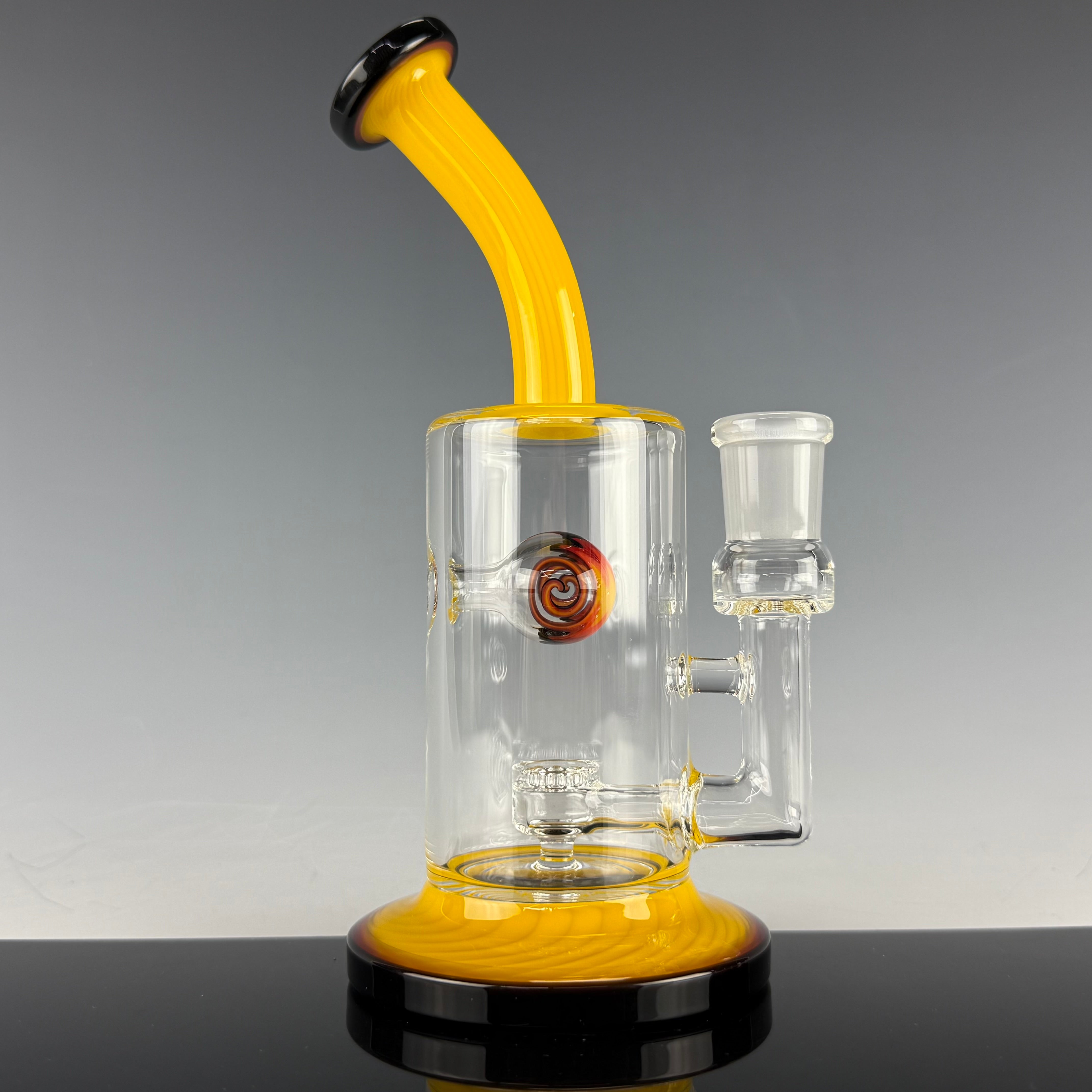 "Yellow, Red, Black" (Full Color) Jet Ball  by Toro Glass