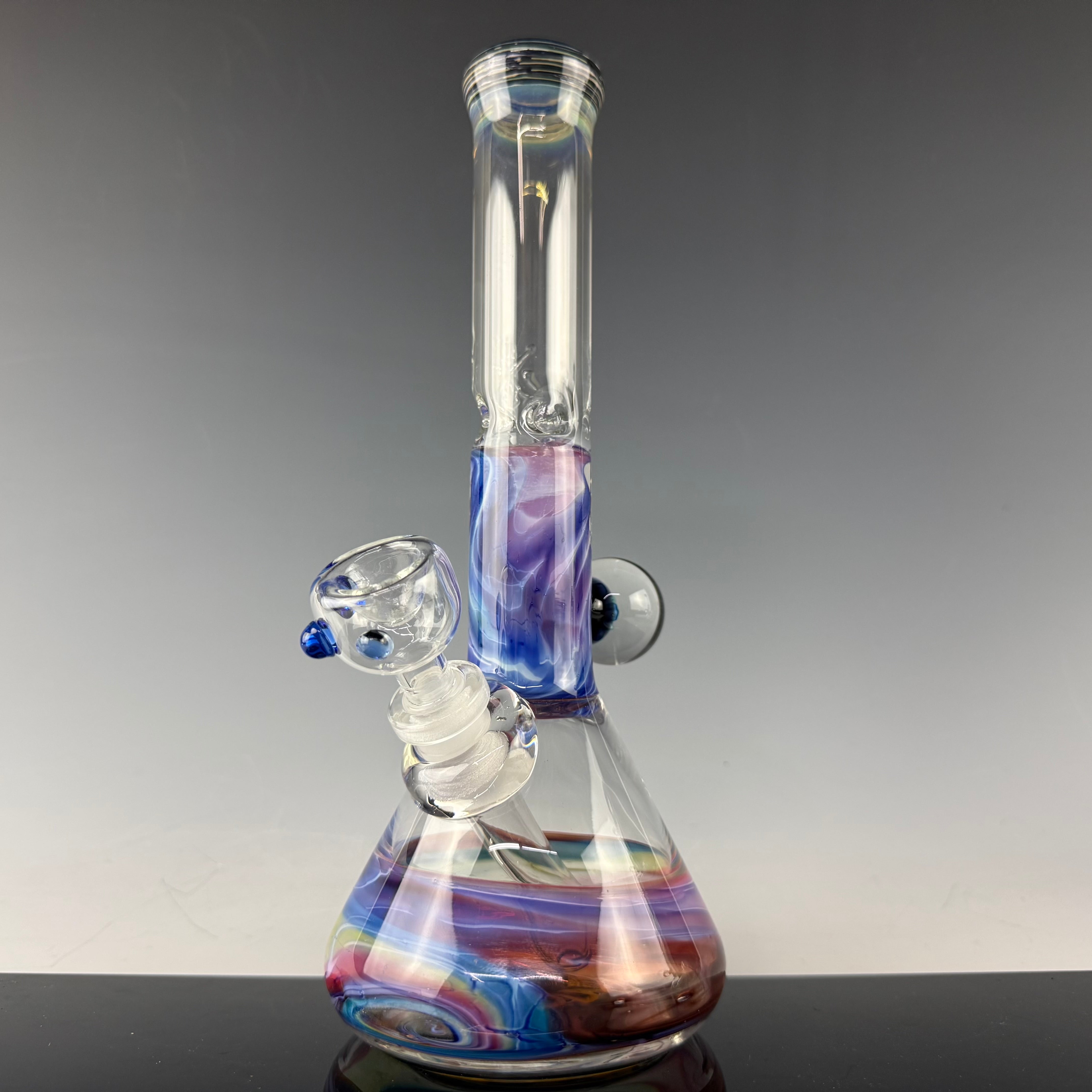 Worked Beaker W/ Implosion Marble #2 by Mary Jane's Glass X Nobody Glass