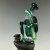 "Aquamarine, Jade, Crushed Opal" Wig Wag/Crushed Opal Carta 2 Disk-Recycler Attachment by Rebel Glass