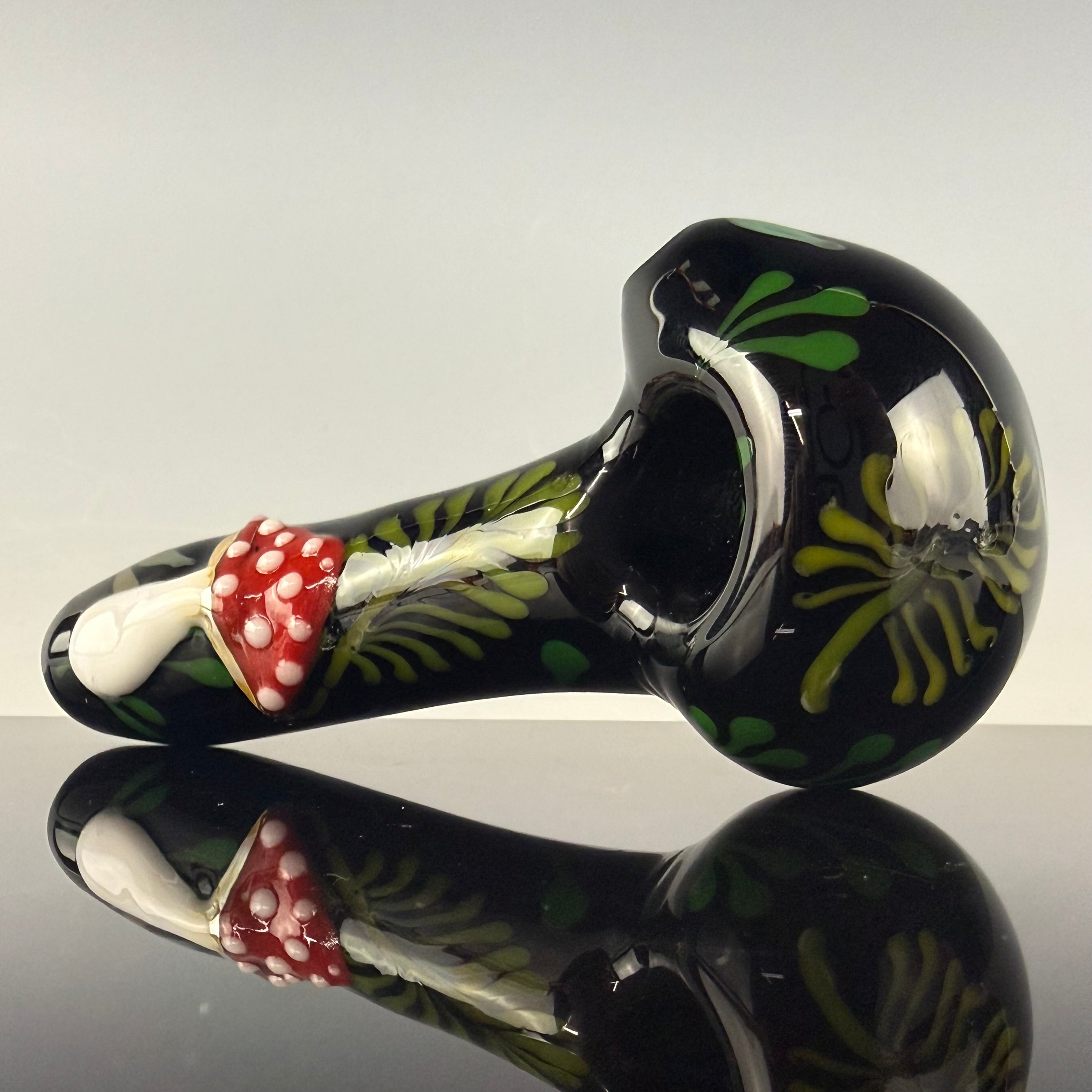 "Fungus & Fern" Spoon #4 by Sarita Glass