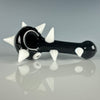 "Jet Black & White" Spiked Handpipe by Carsten Carlile