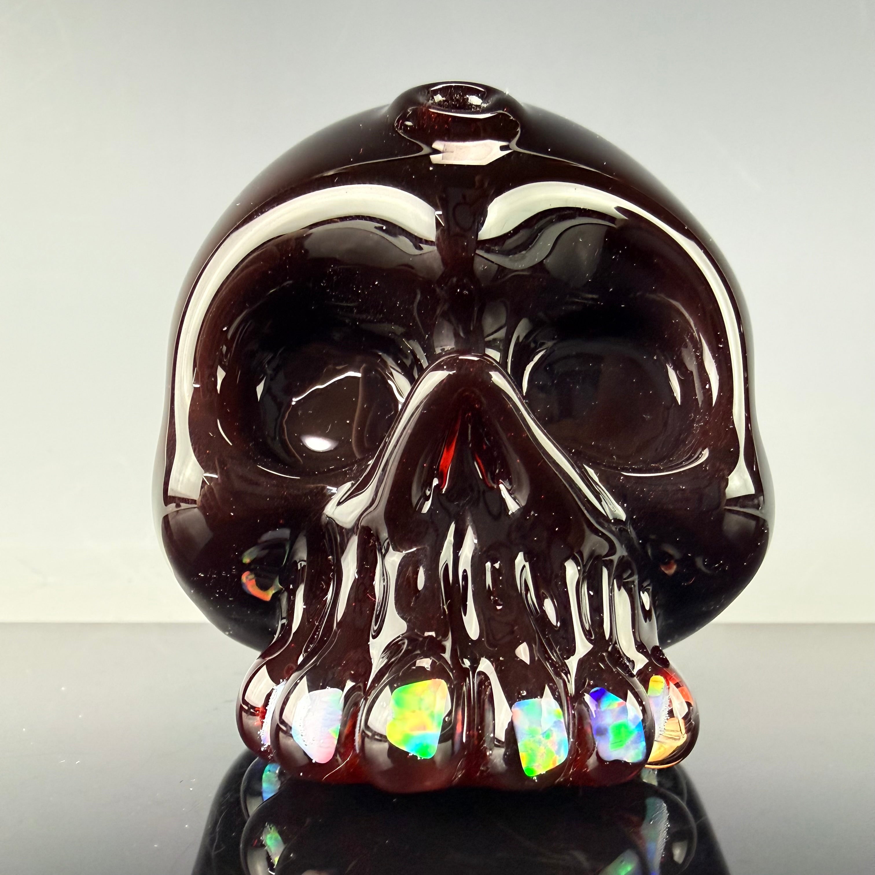 "Candy Apple Red over Dark Red Elvis" Skull Shredder by Carsten Carlile