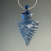 "Light Cobalt" Mini Arrowhead Pendant by Fiona Phoenix Fire