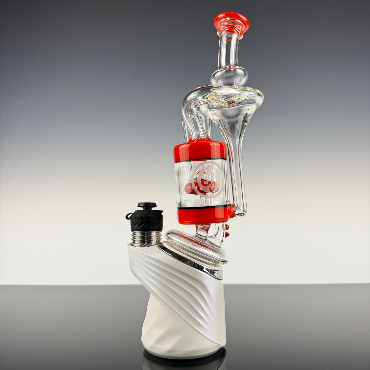 "Burnt Orange" Opal Perc Recycler Puffco Top by OJ Flame