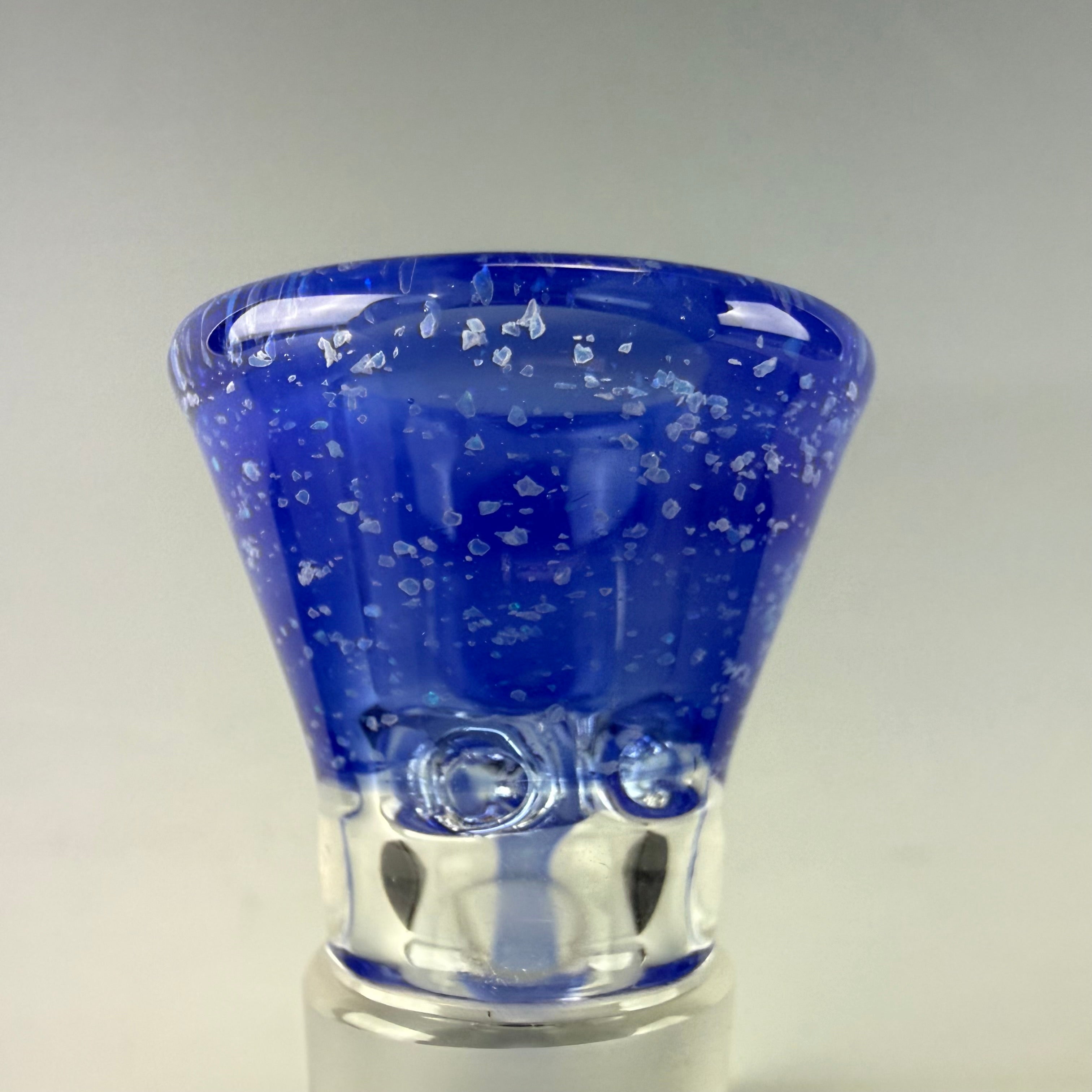 Full Accent "Crushed Opal over Blue Cheese" 18mm Slide by Sovereignty Glass