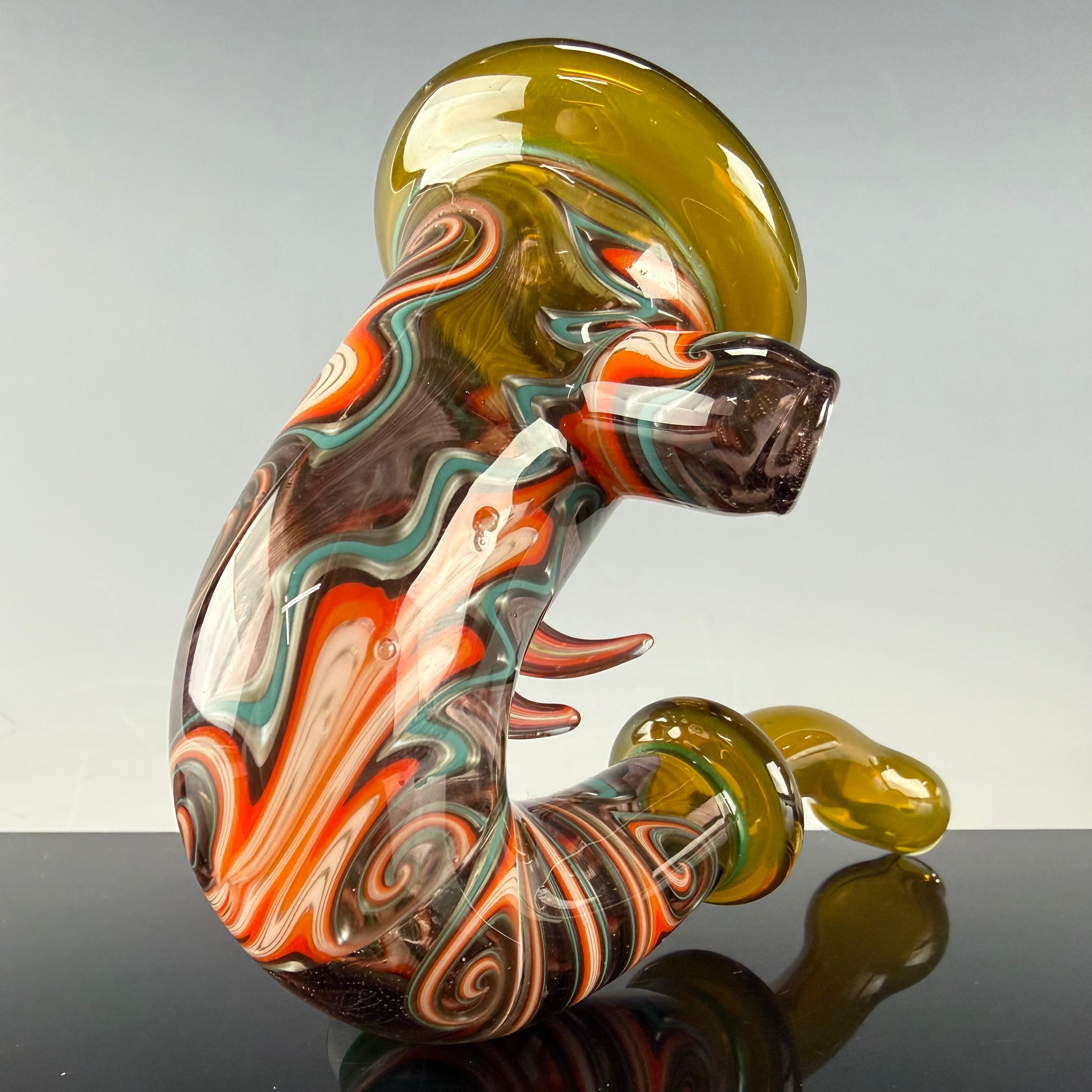 Texas Sun Sherlock W/ Flat Cane Sherlock by Slob Glass
