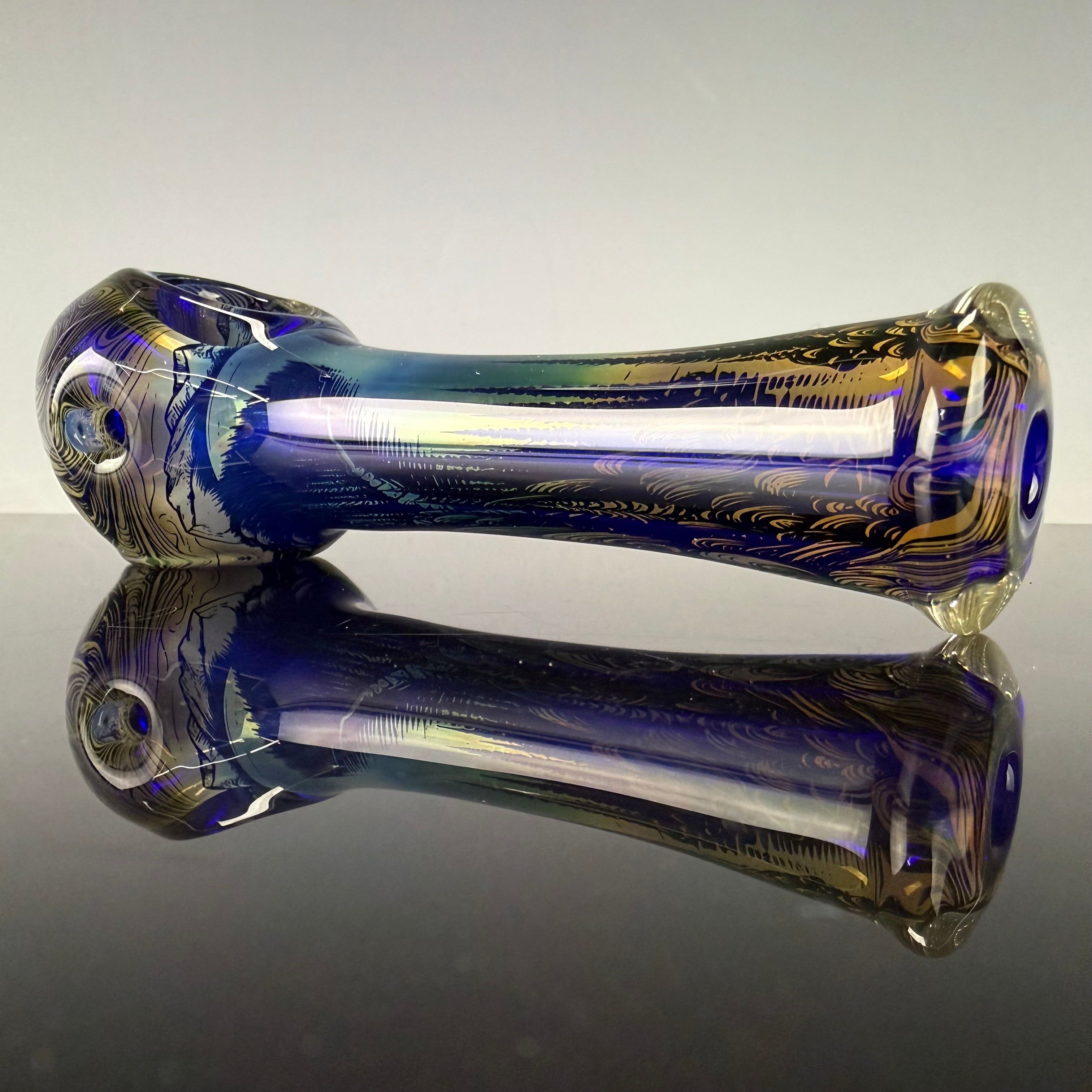 "Tahoe" Laser Etched Handpipe by Elevator Glass