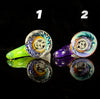 Worked 18mm 4 Hole Martini by KJH Glass