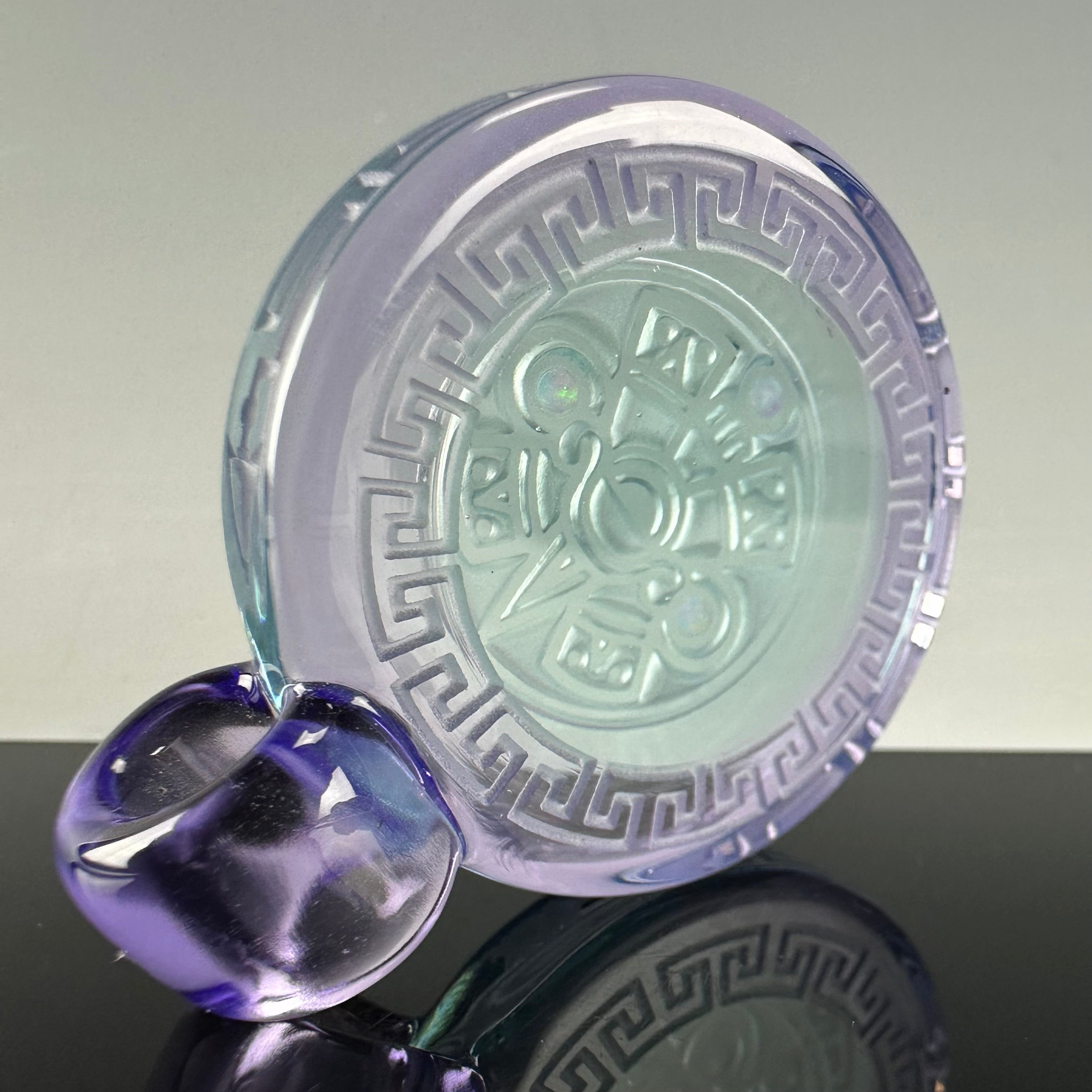 "Nahui Ollin Mayan" Pendant by GlassMaze