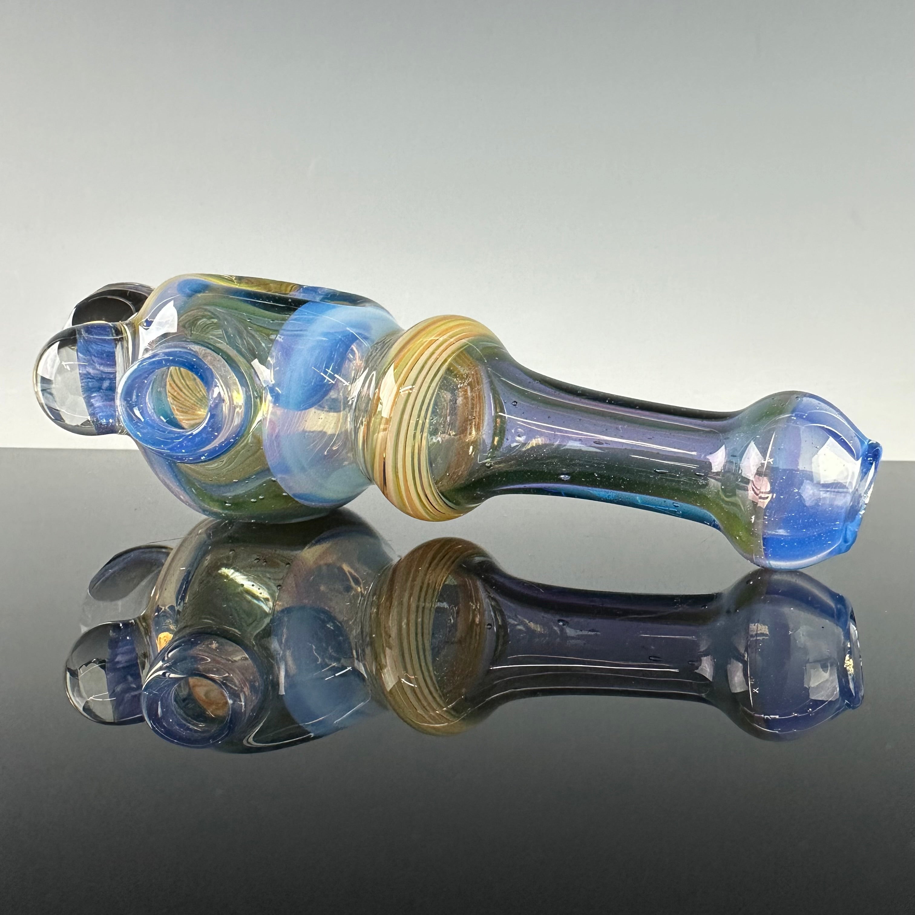 Heady Faceted Colab Handpipe by Gabe Mack X Oats Glass X Fractal Faceting