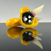 "Jet Black, Yellow Crayon" 14mm 3 Hole Slide by Salt Glass