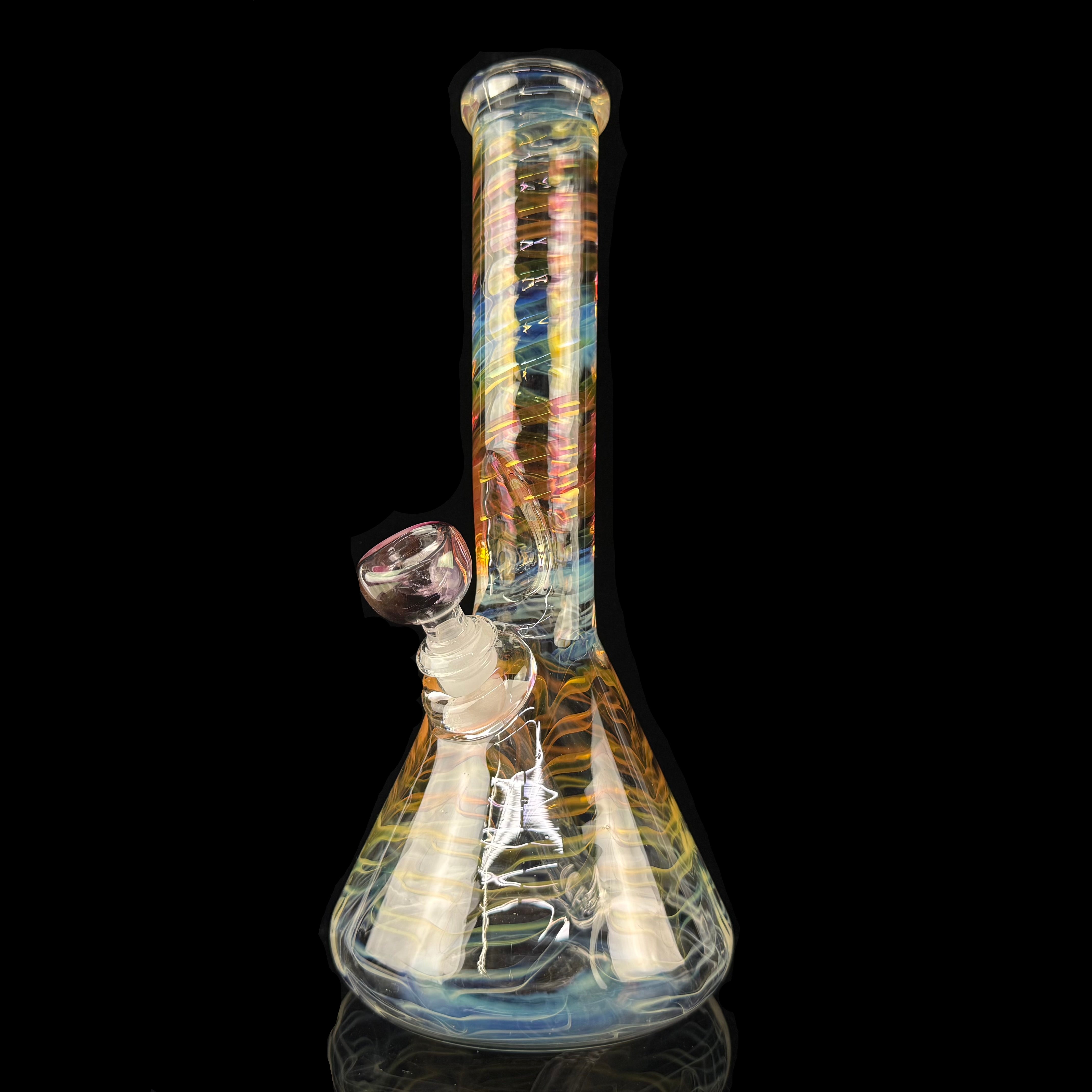 Fully-Gold Fumed 38mm Beaker Waterpipe by Mary Jane's Glass