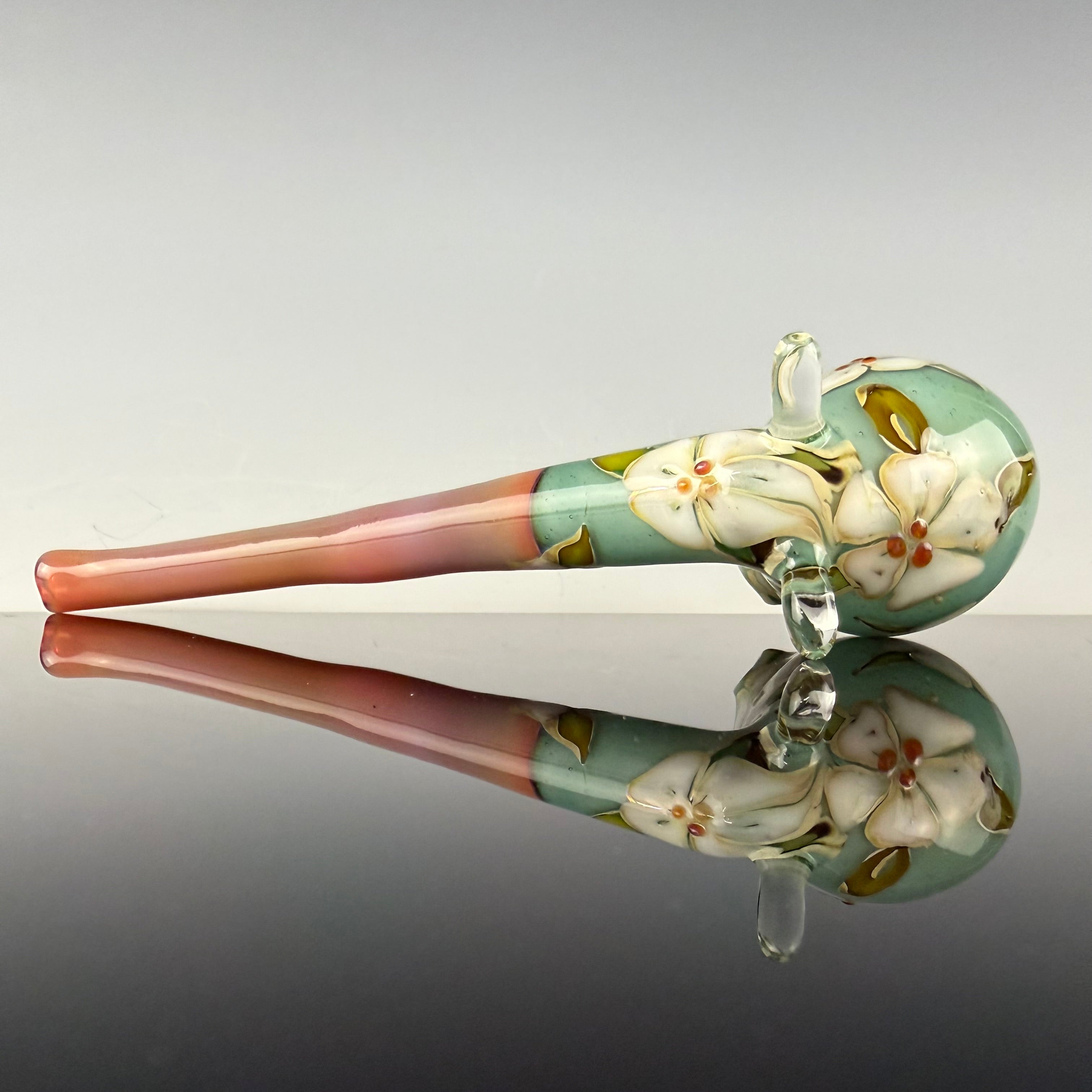 Aqua Azul "Floral" Sherlock by Sarita Glass