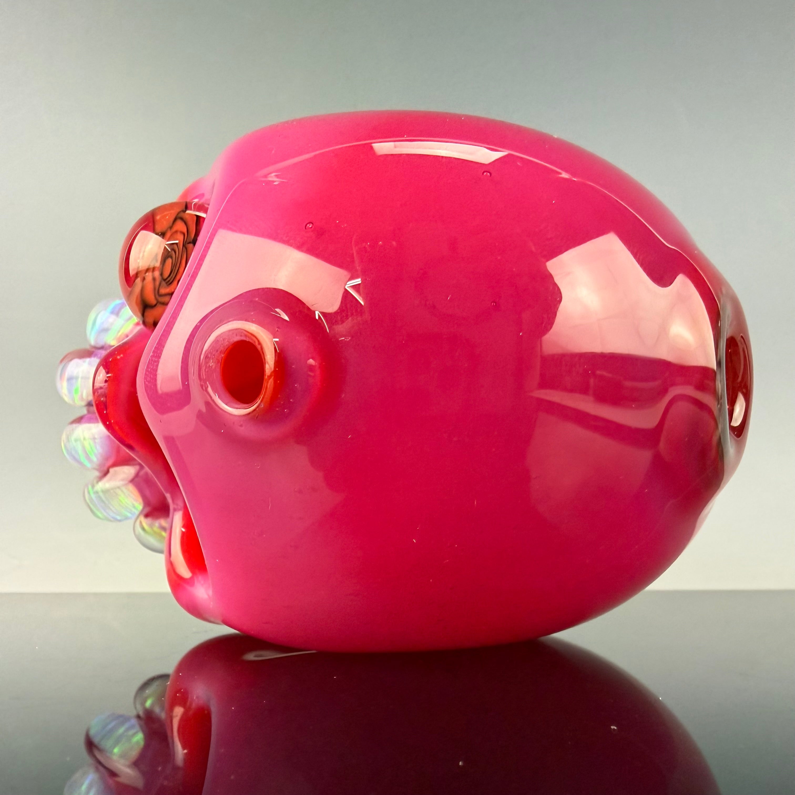 "Pink Slyme over Poppy" Skull Shredder by Carsten Carlile