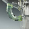 "Egyptian Green" Partial Accent Straight Neck Solid Foot Pillar Perc by Sovereignty Glass