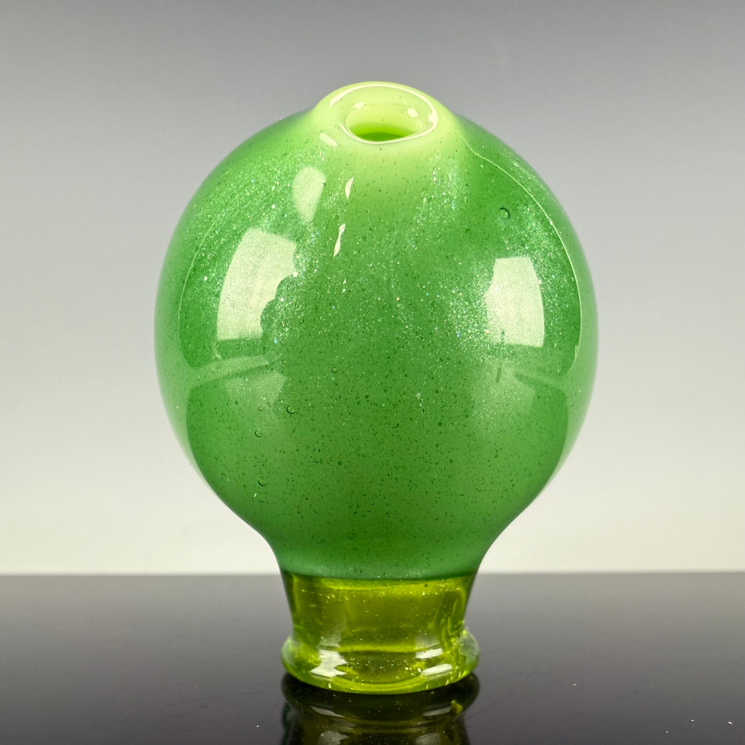 "Green Stardust Mix" Skull Puffco Pivot Top by Carsten Carlile