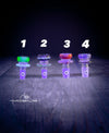 "Elements" Color & Clear Multihole Slides 14mm & 18mm by Mobius Glass