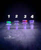 "Elements" Color & Clear Multihole Slides 14mm & 18mm by Mobius Glass