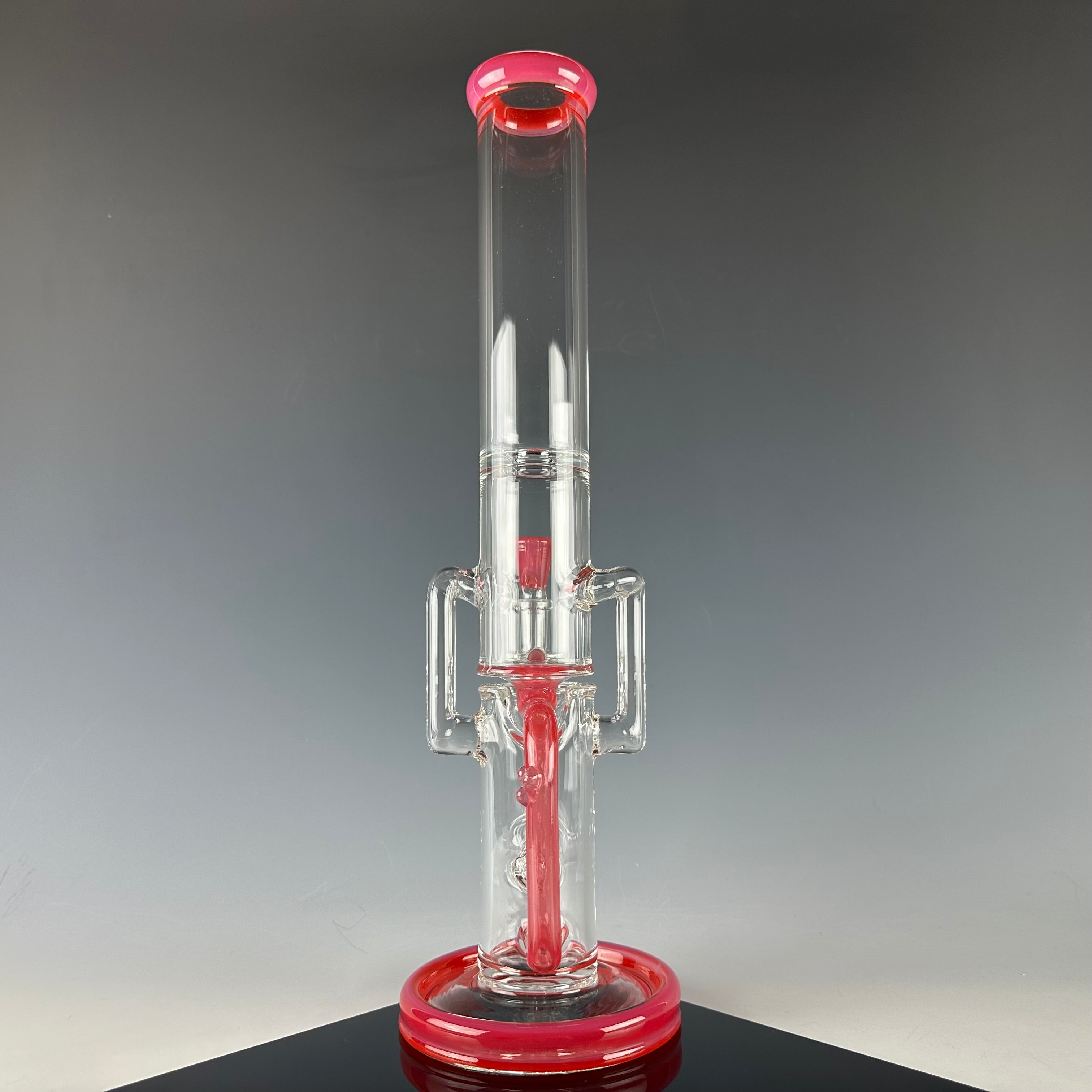"Carnation" Accented 50mm Recycler Waterpipe by Rye Deyer