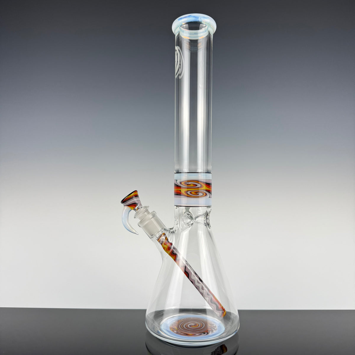 "Ghost" Sectional 16" Wig Wag Beaker by OJ Flame