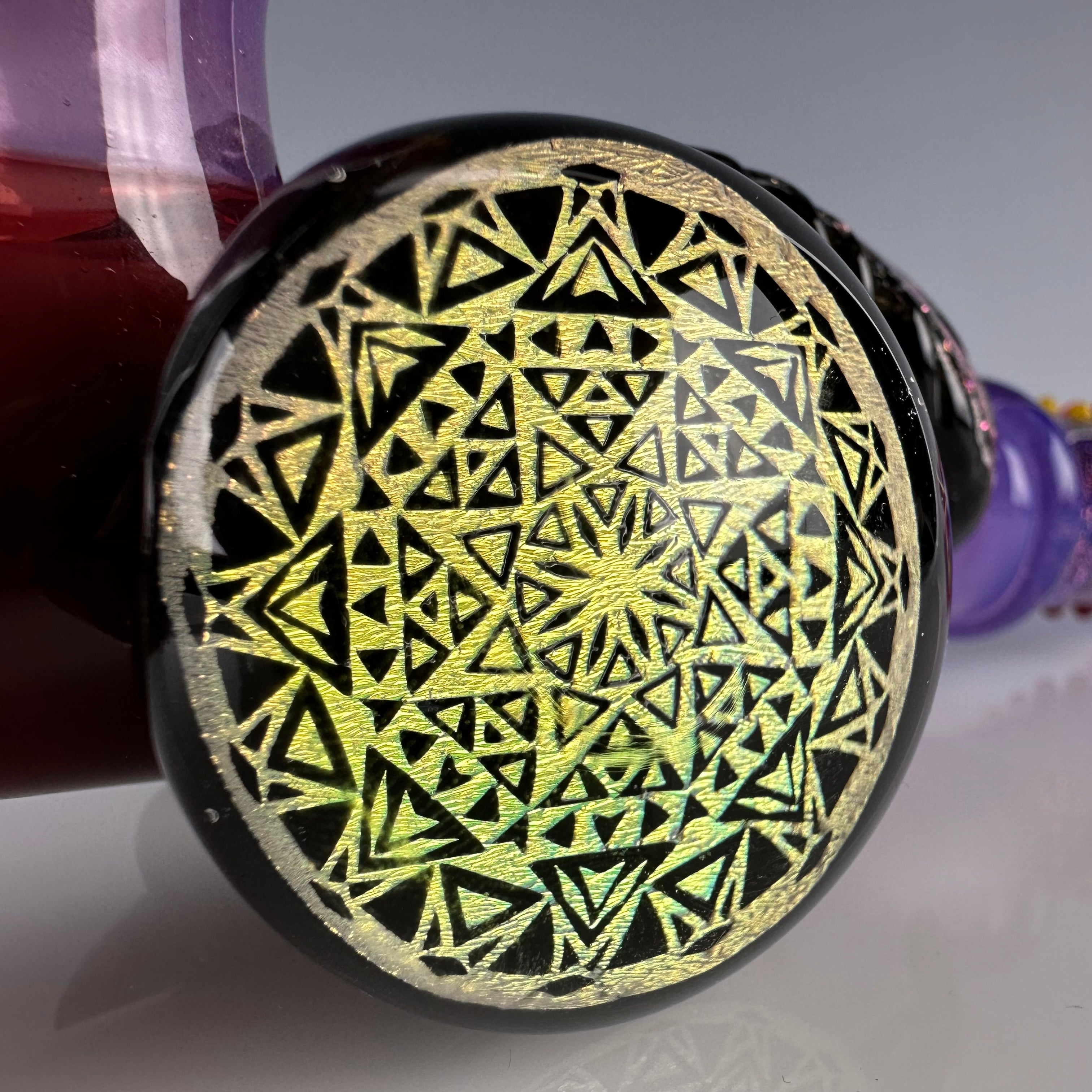 Heady Dichroic Ceremonial Handpipe by Fiona Phoenix Fire