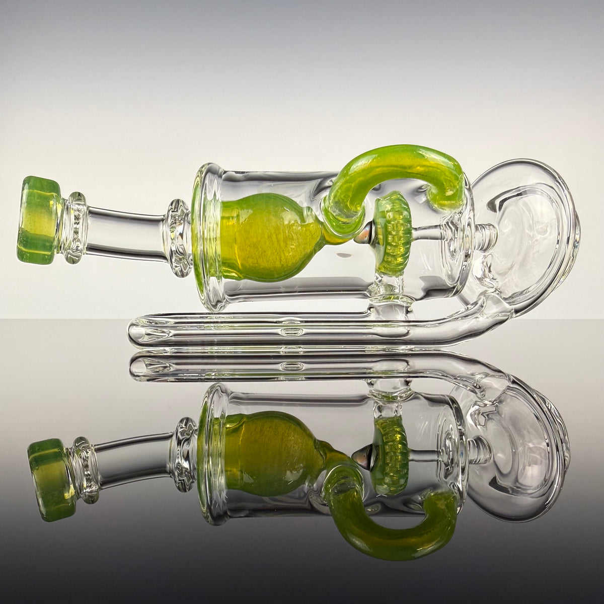 "Lime Drop" Opal Perc Incycler Puffco Top by OJ Flame