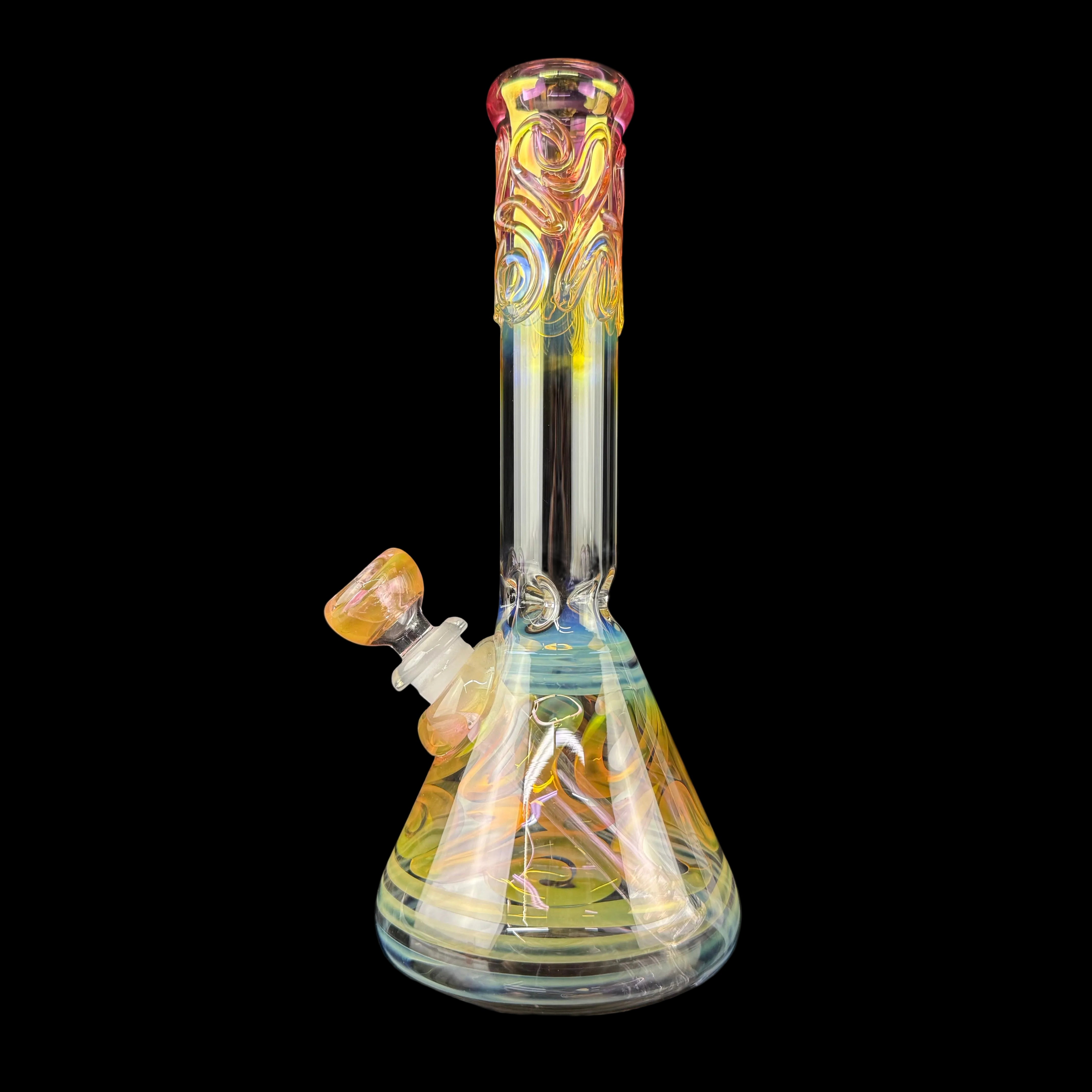 Gold Fumed 32mm Beaker Waterpipe by Mary Jane's Glass