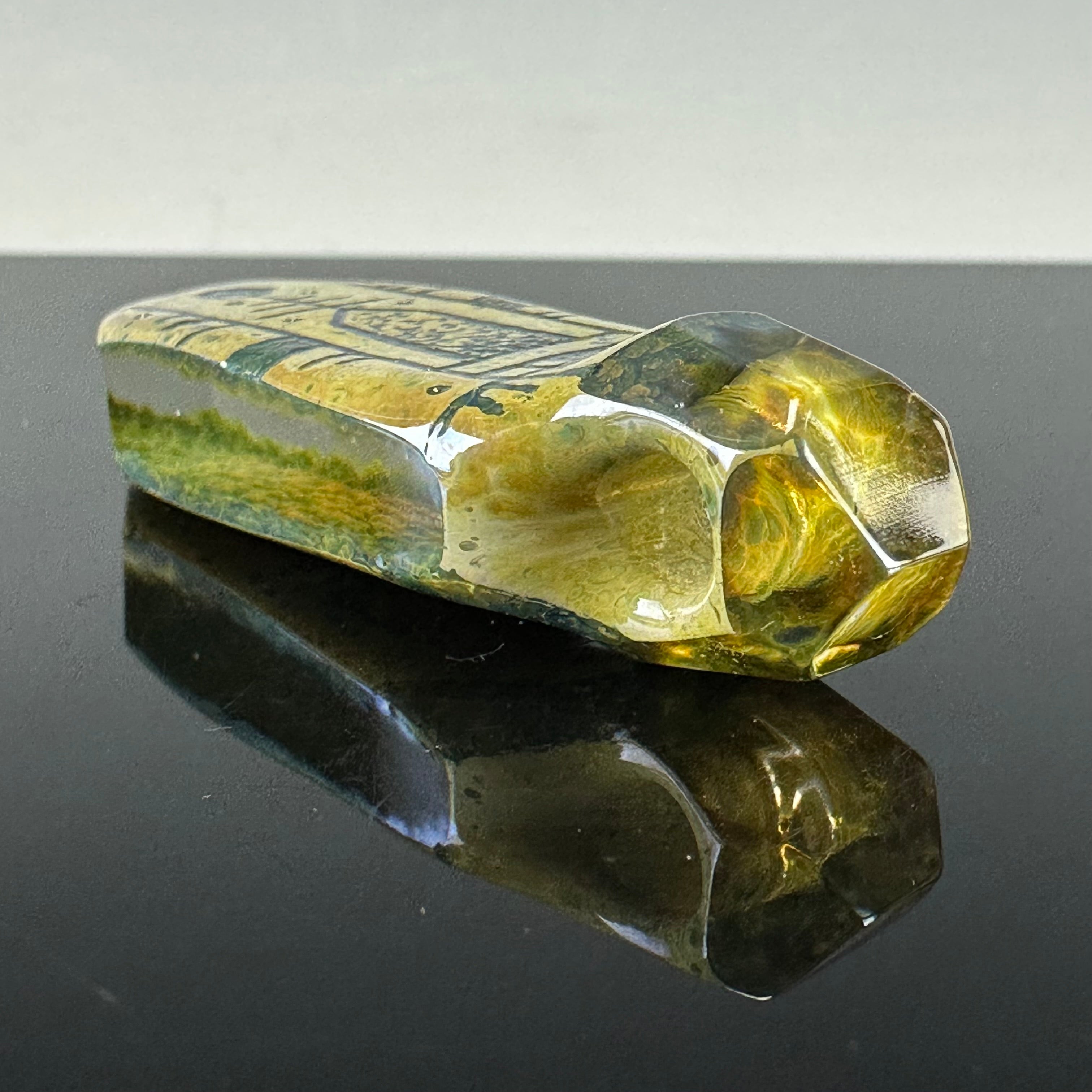 Faceted Hand Carved Pendant by Corey Clark