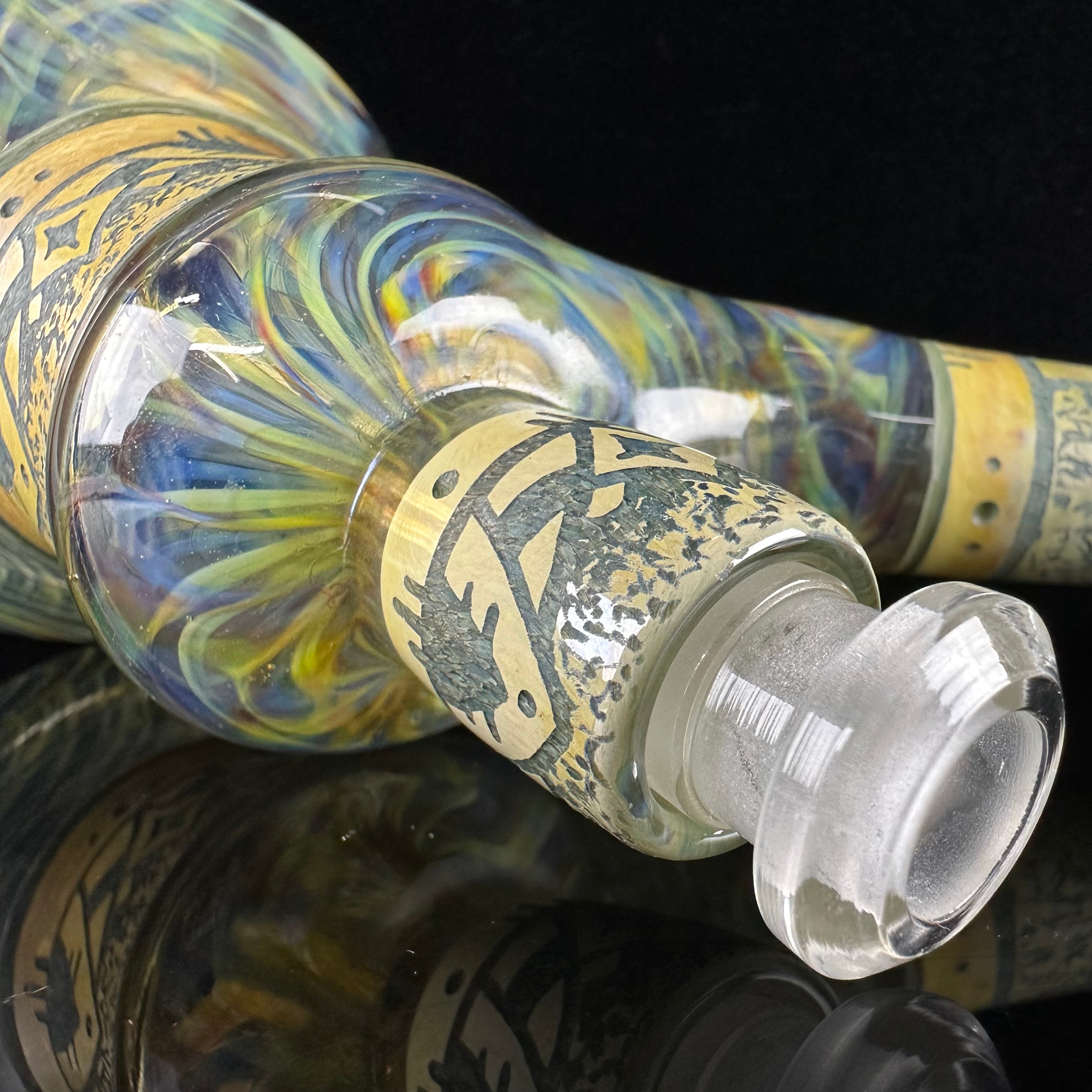 "Blue Moon & Fume" Hand-carved Rig by Corey Clark