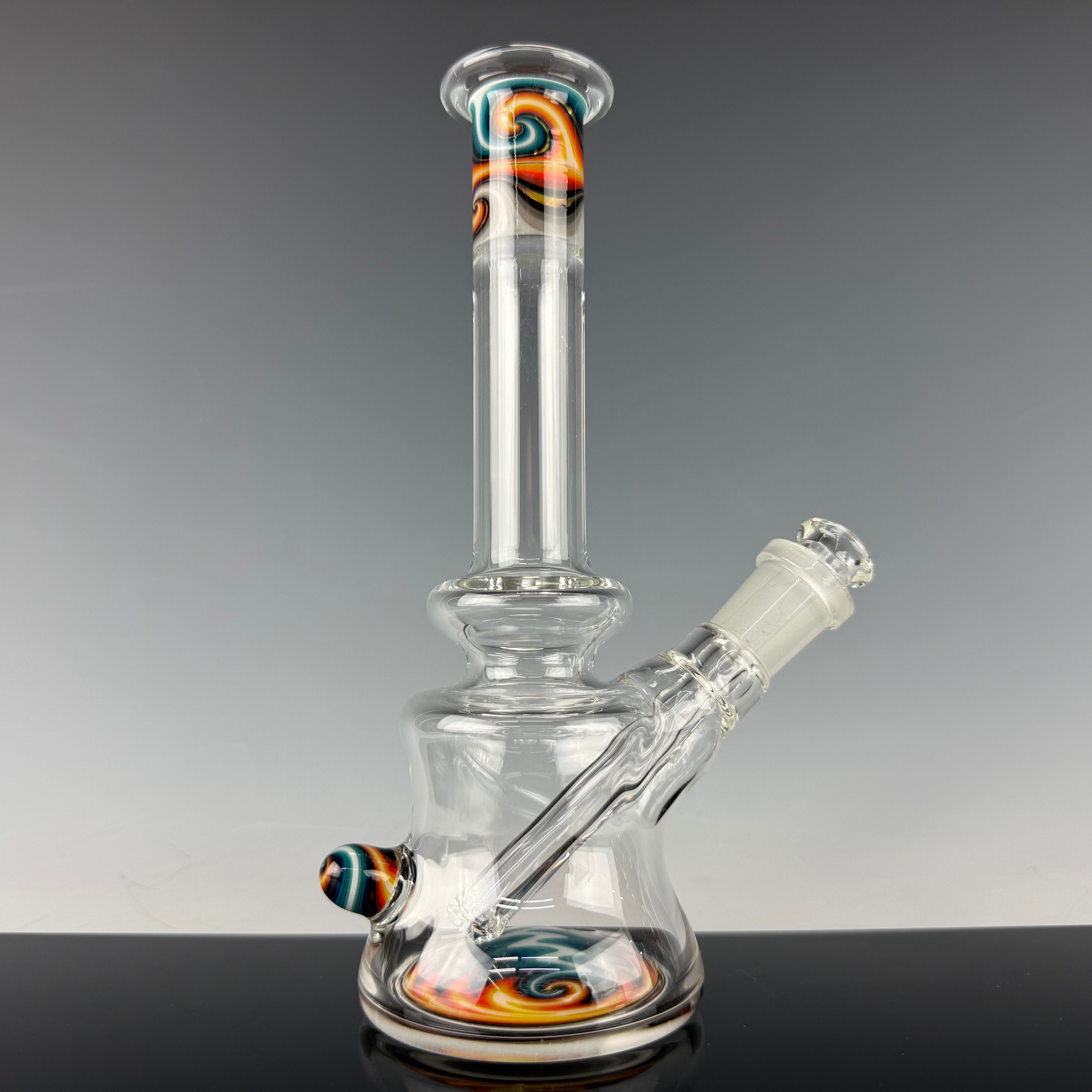 "Fire & Ice" Wig Wag Mini Tube by N3rd Glass